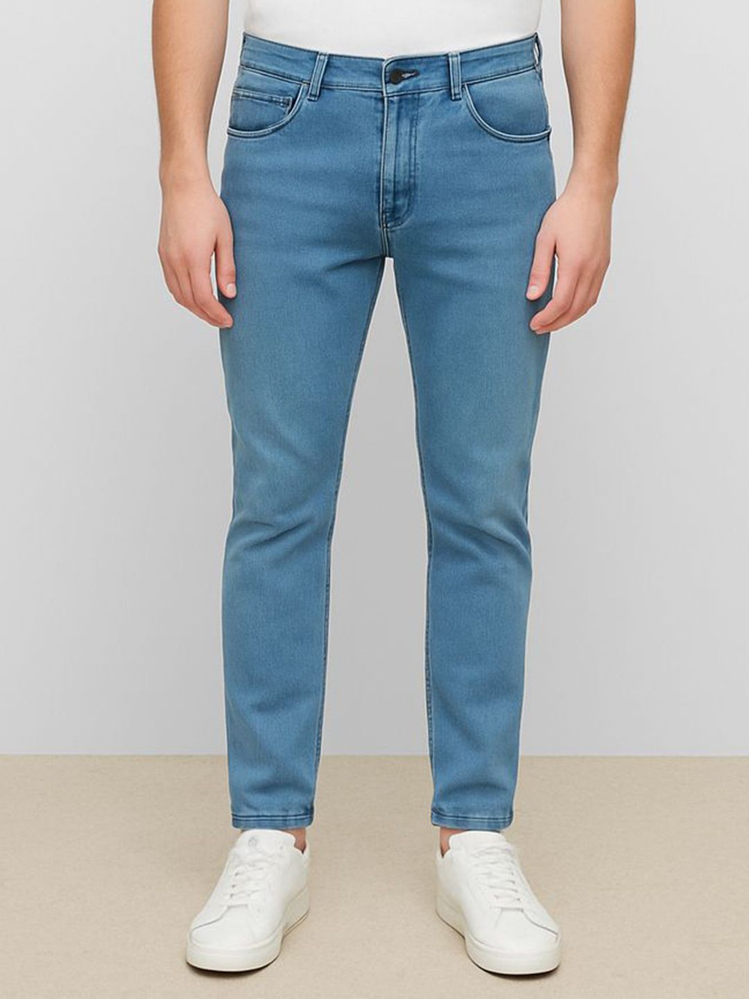 HIRRUX Men Comfort Regular Fit Mid-Rise Light Fade Jeans-picture-18