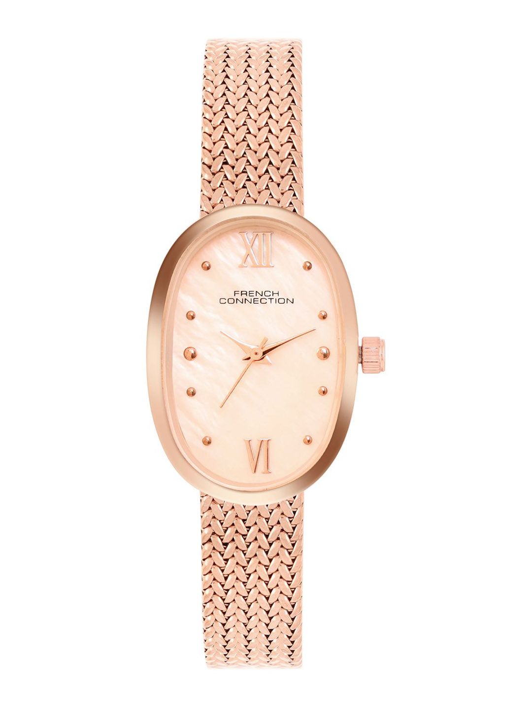 French Connection Women Stainless Steel Embellished Straps Analogue Watch FCN0126RGM-picture-27