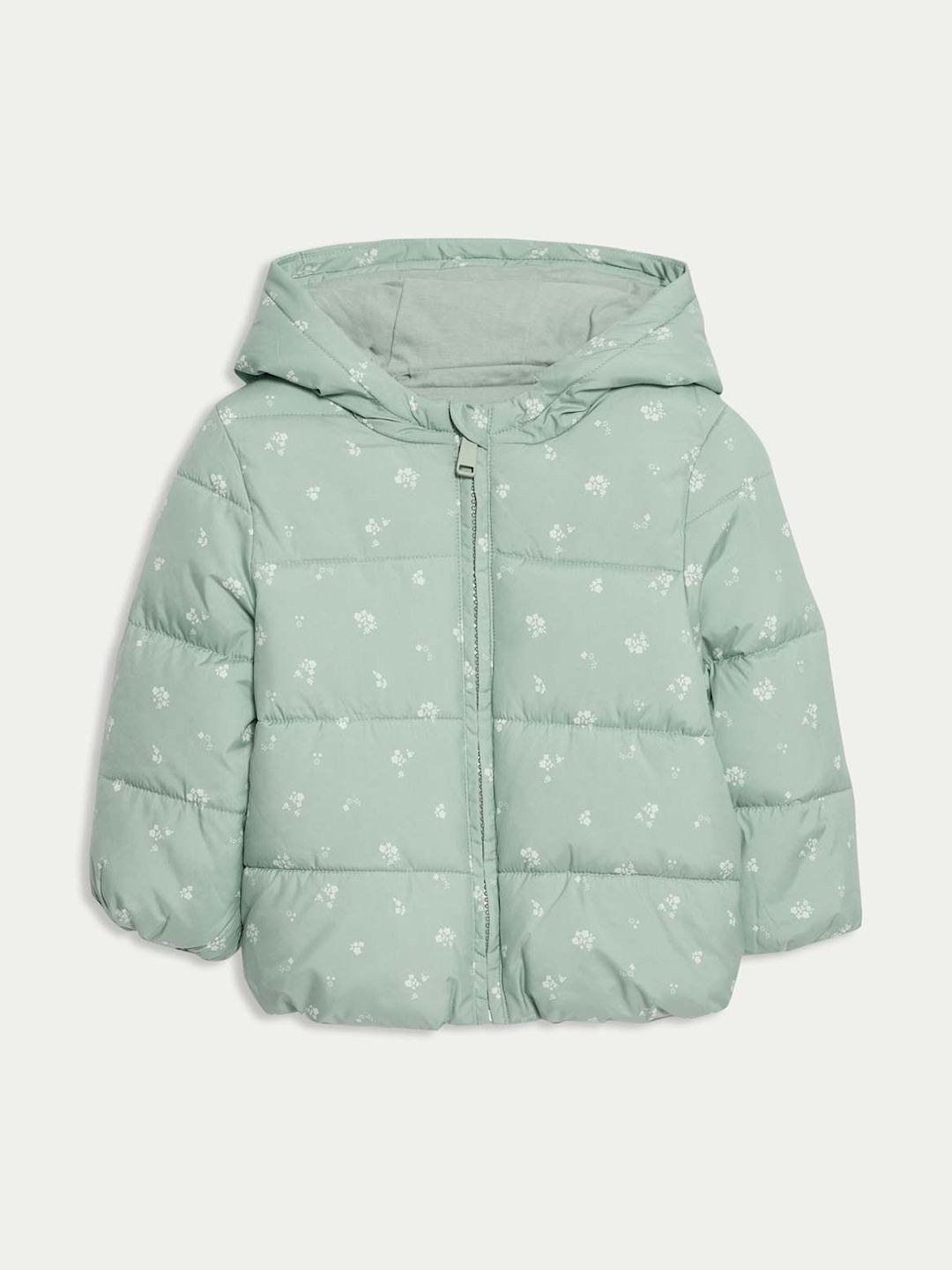 Marks & Spencer Girls Hooded Floral Printed Lightweight Puffer Jacket-picture-35