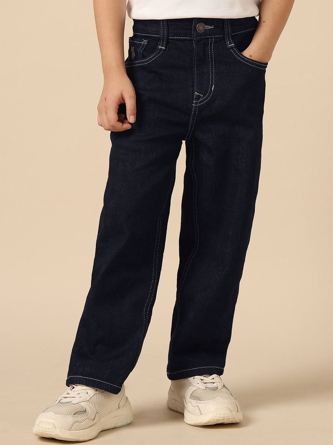 U.S. Polo Assn. Kids Boys Baggy Mid-Rise Jeans