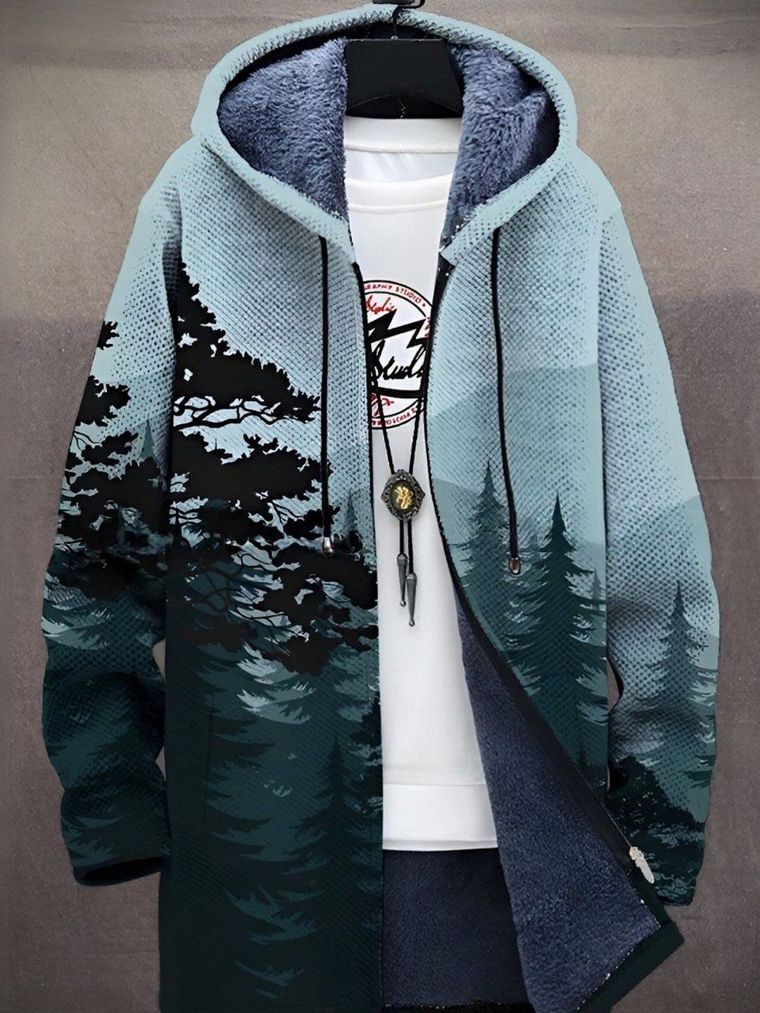 HERE&NOW Men Printed Front Open Sweatshirt-picture-30