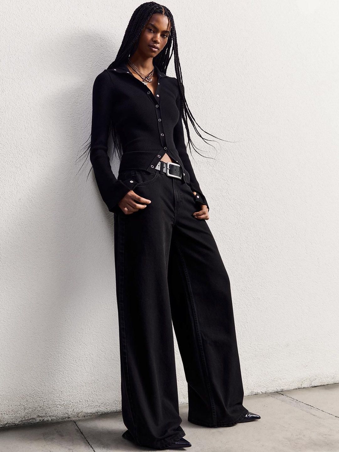 Bershka Pure Cotton Wide-Leg Jeans-picture-23