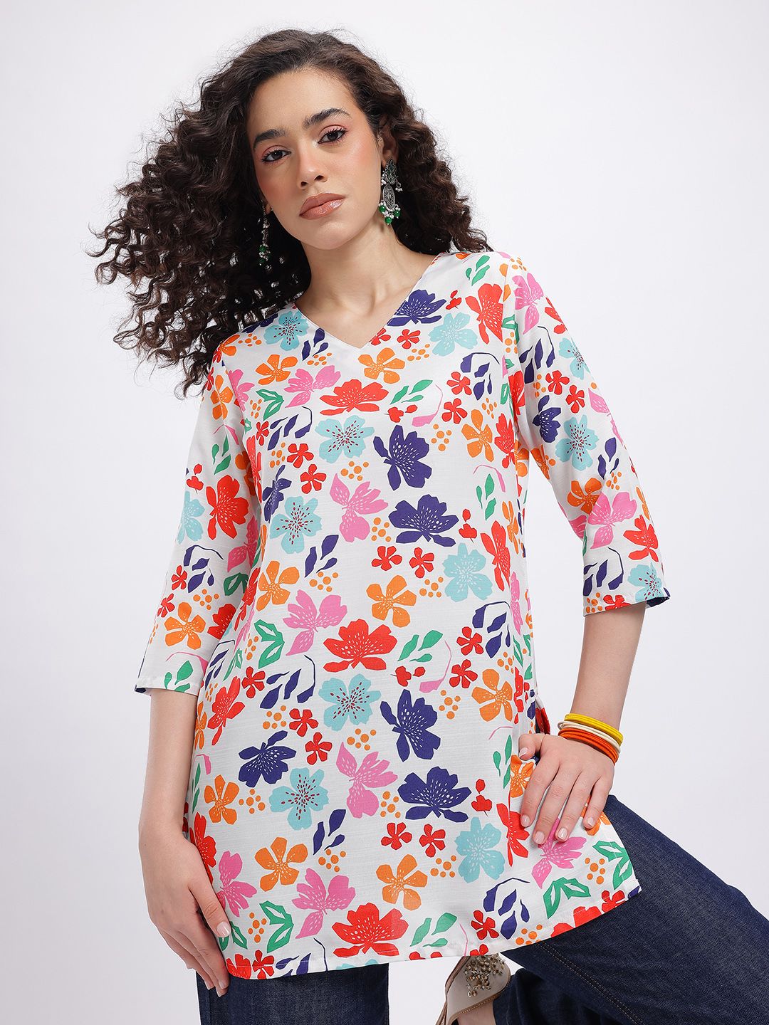 Anouk Rustic Floral Print Short Kurti-picture-37