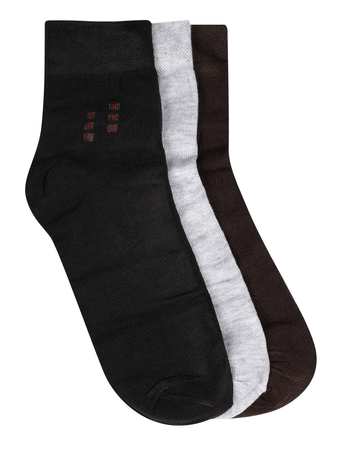 Teakwood Leathers Men Pack Of 3 Pure Cotton Above Ankle Length Socks-picture-18