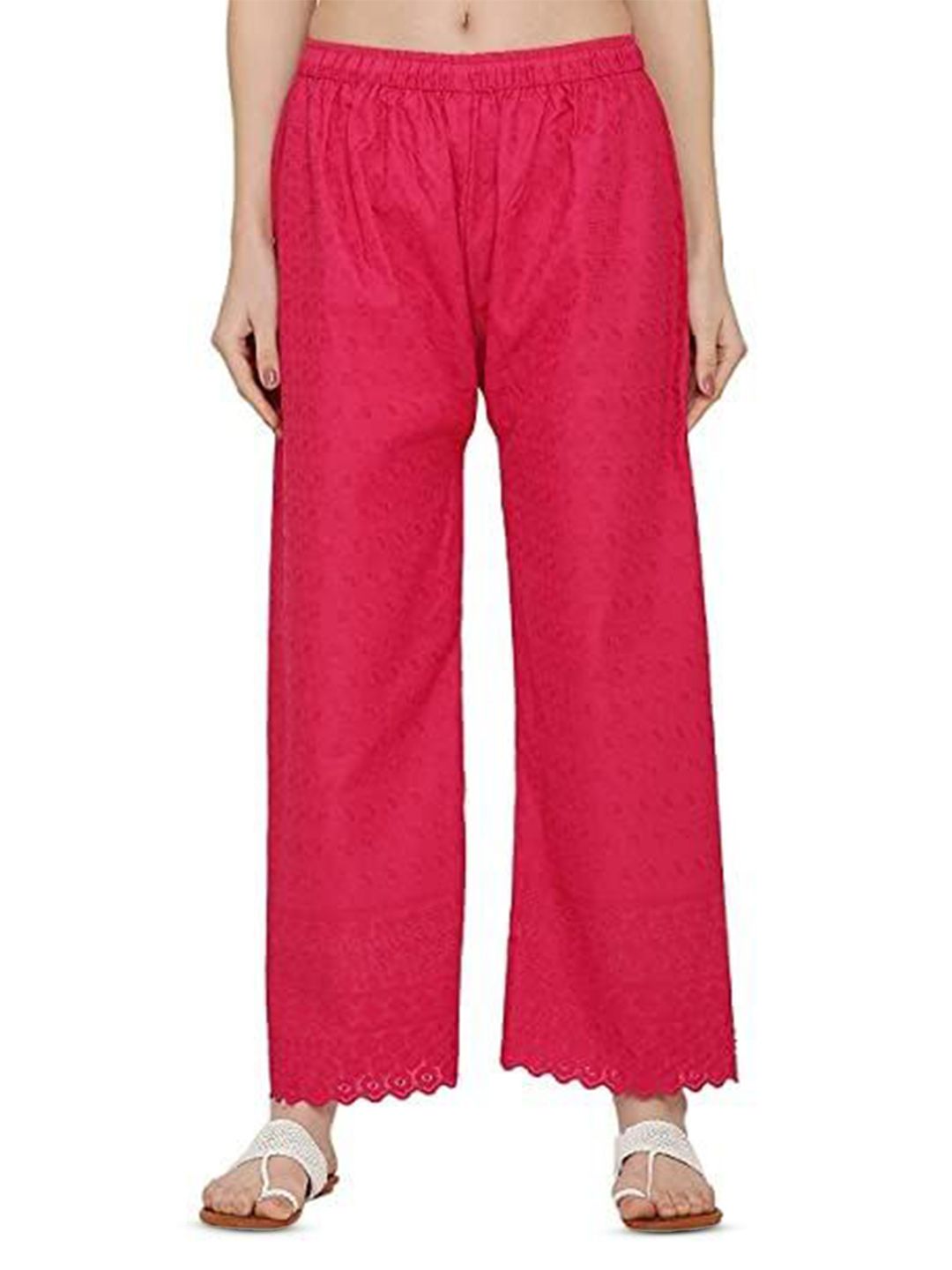 Thrifty Thread Women Embroidered Flared Knitted Ethnic Palazzos-picture-20