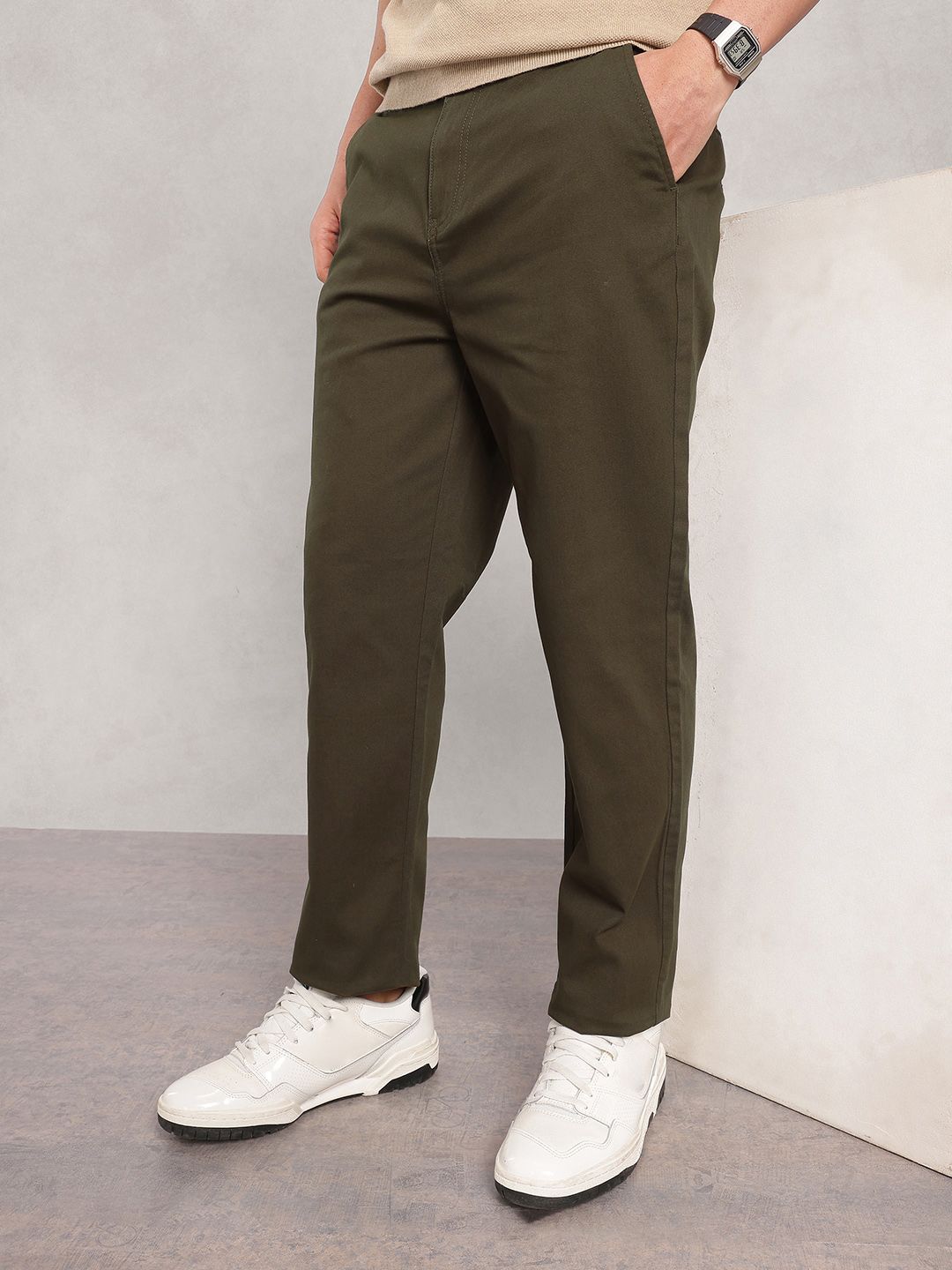 Nautica Men Regular Fit Chinos Trousers-picture-38
