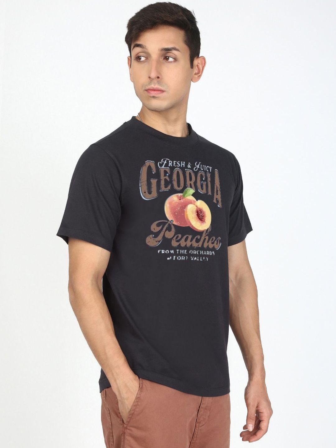 Bene Kleed Men Graphic Printed Round Neck Pure Cotton T-shirt-picture-13