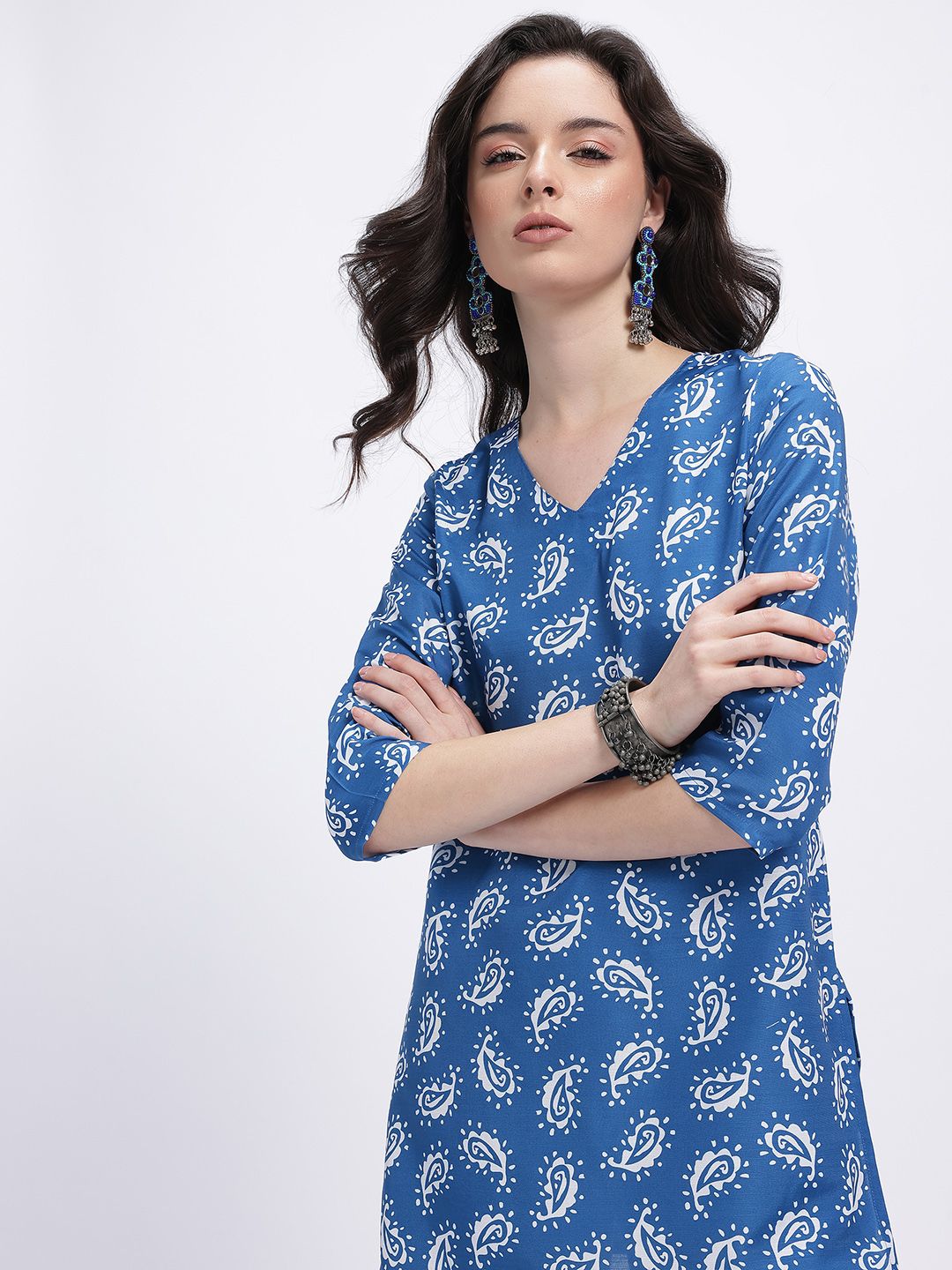 Anouk Rustic Paisley Print Short Kurti-picture-10