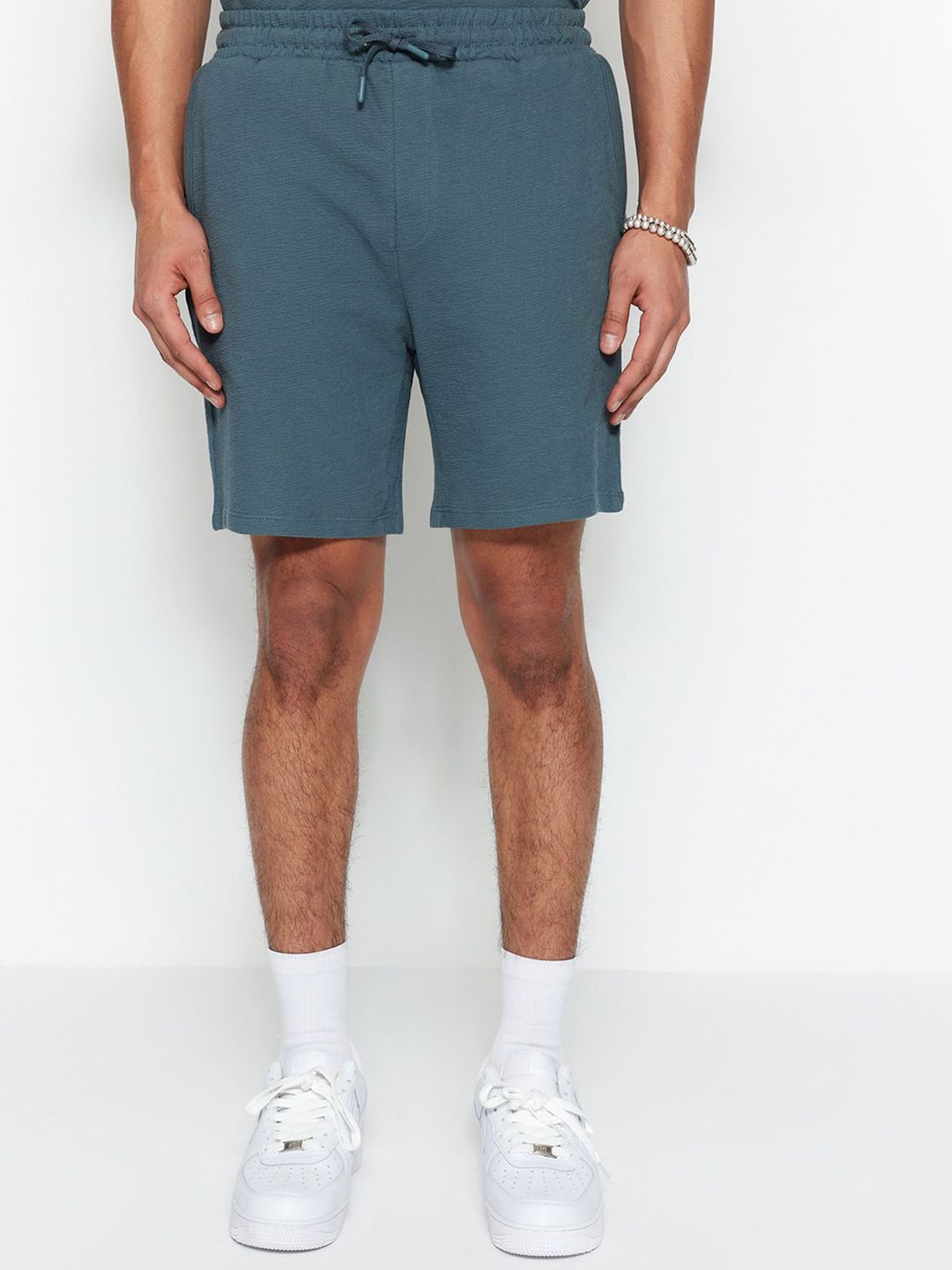 Trendyol Men Mid-Rise Cotton Shorts-picture-36