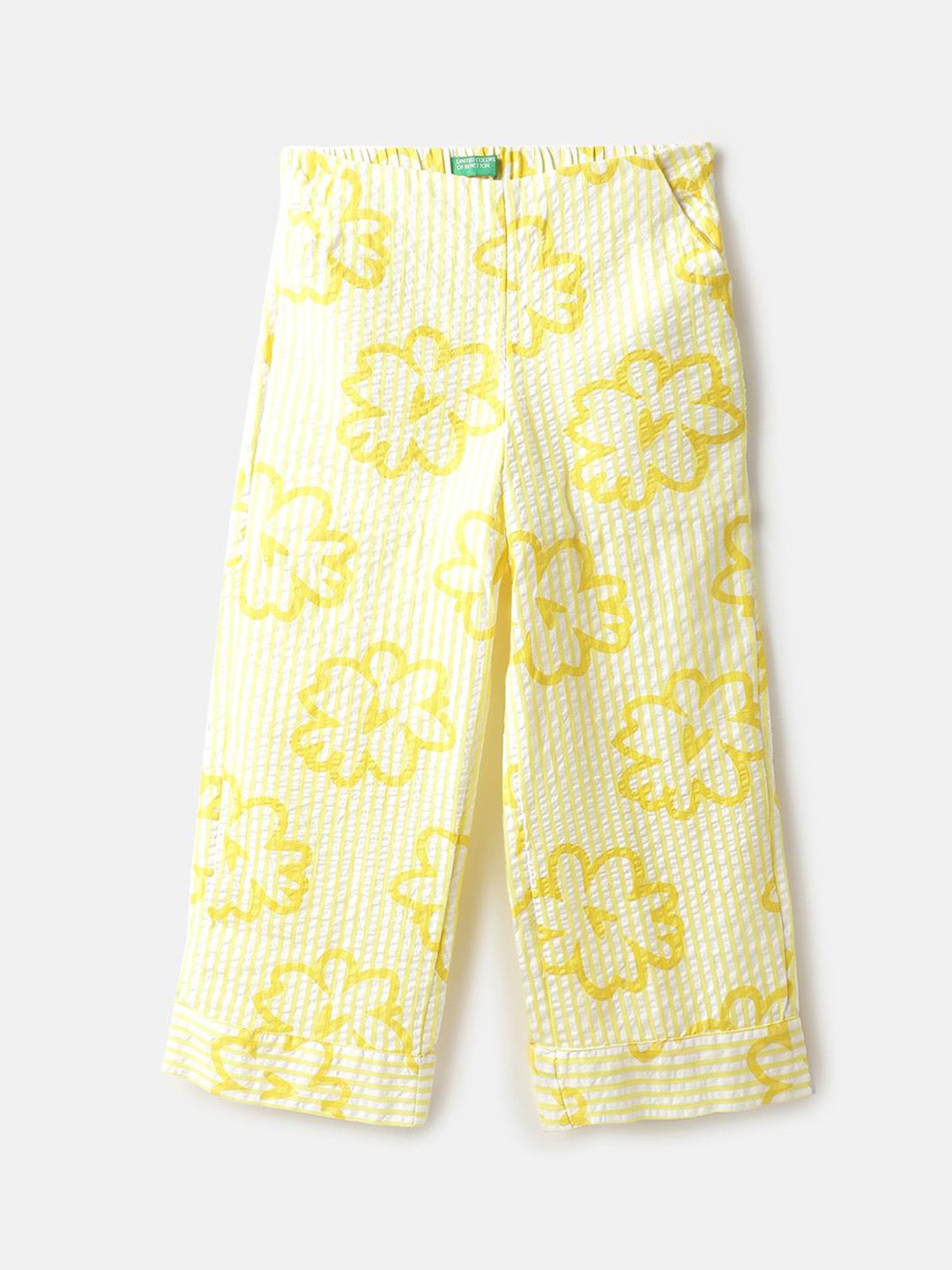 United Colors of Benetton Girls Floral Printed High-Rise Trousers-picture-42