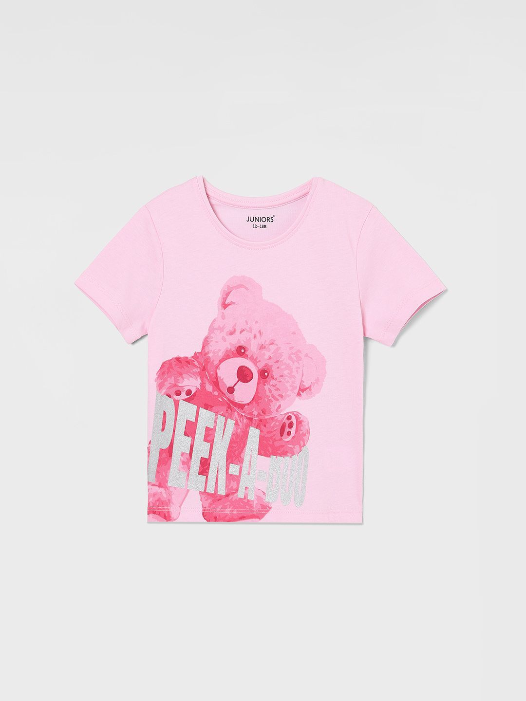 Juniors by Lifestyle Girls Teddy Printed Round Neck Cotton T-shirt-image-30