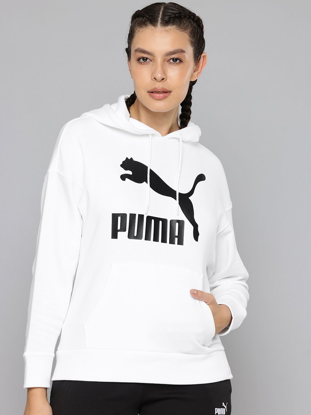 Puma Relaxed Fit Brand Logo Printed Hooded Sweatshirt-image-47
