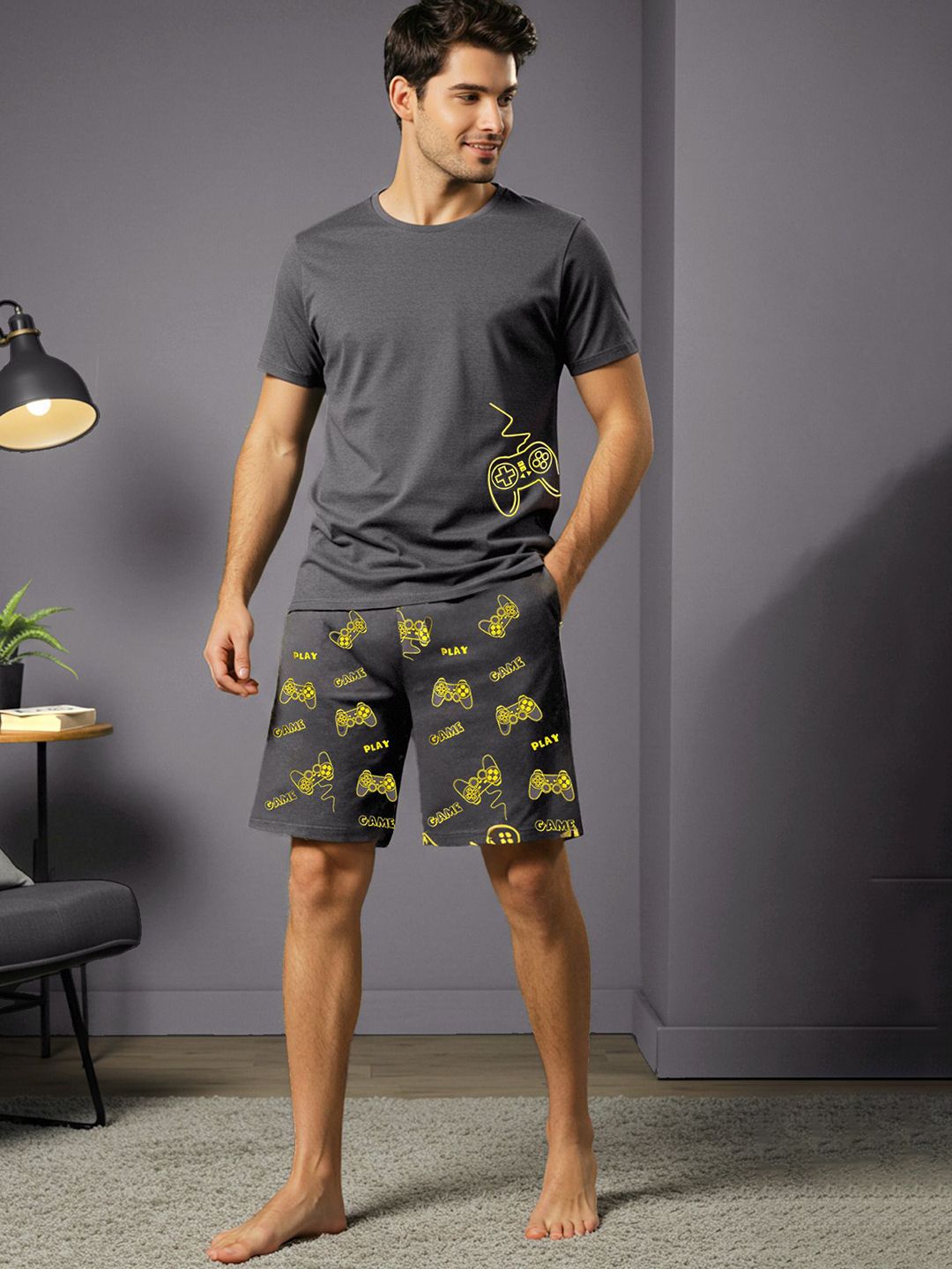 Trendyol Men Printed Night suit-picture-52