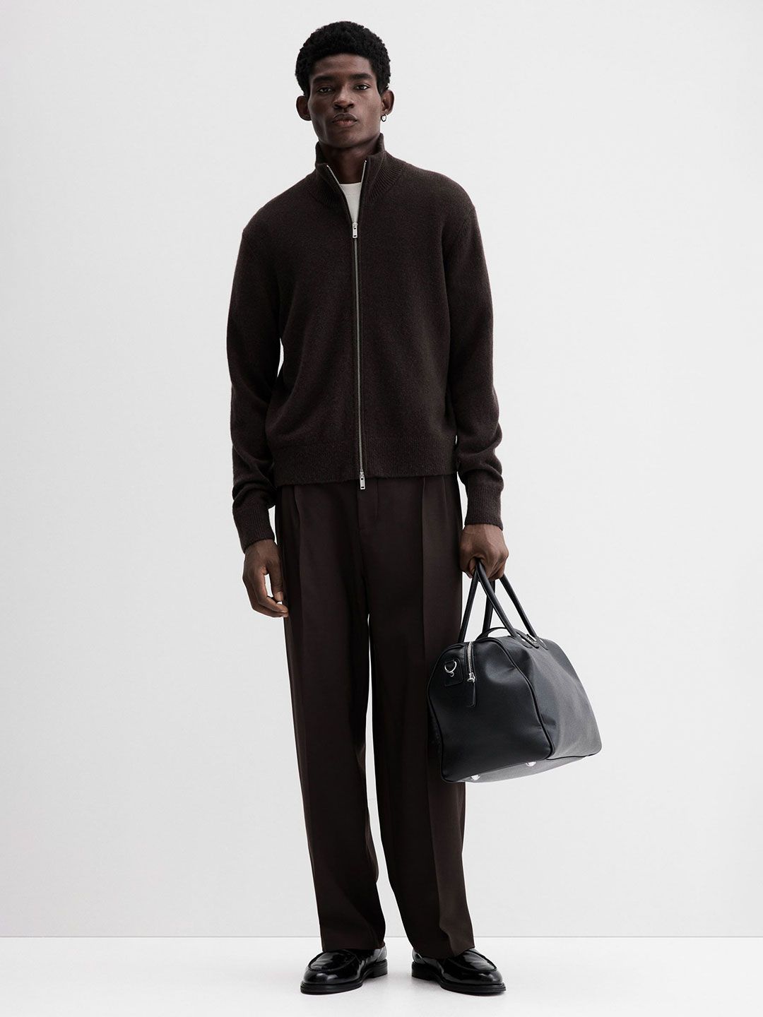 H&M Regular Fit Pure Woollen Zip-Through Cardigan-picture-23