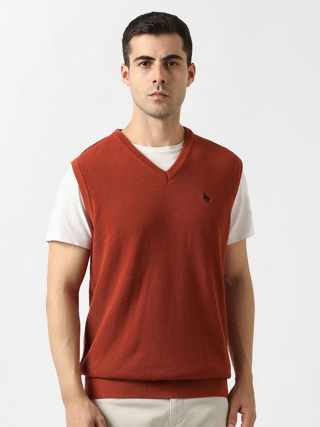 Van Heusen Sport Textured Cotton V-Neck Pullover-picture-23