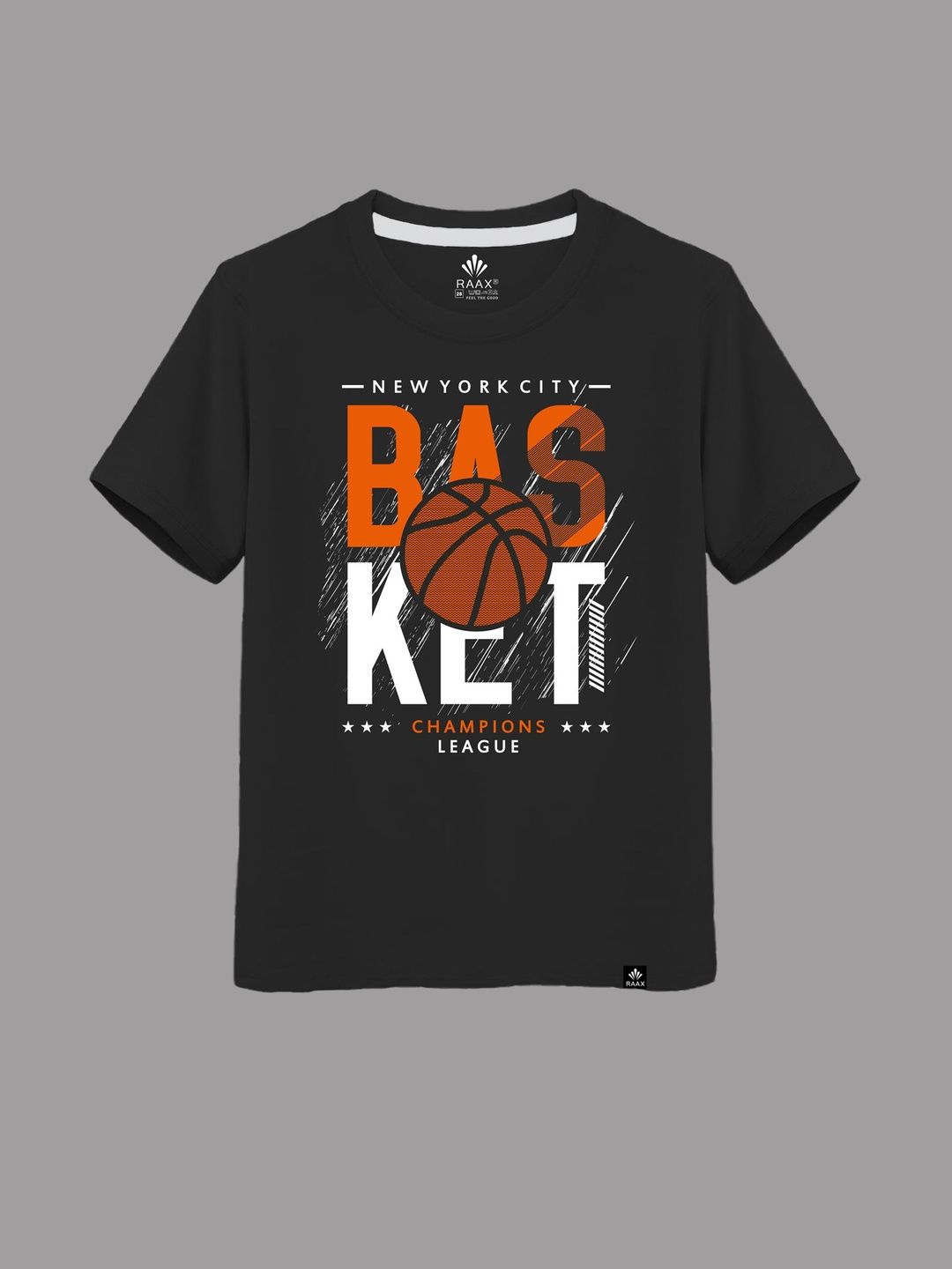 Kids Basket Boys Pack Of 2 Typography Printed Round Neck T-shirt-picture-12