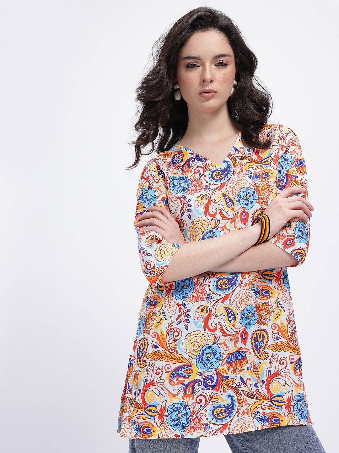 Anouk Rustic Printed Short Kurti-picture-58