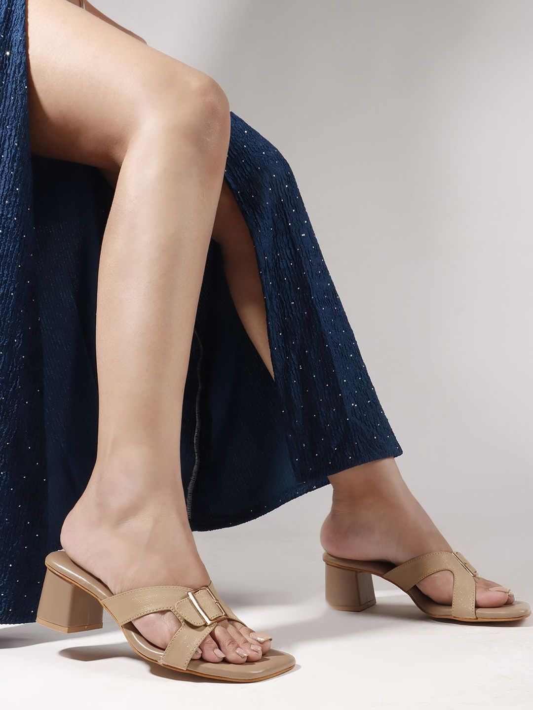 DressBerry Square Toe Block Heels-image-20