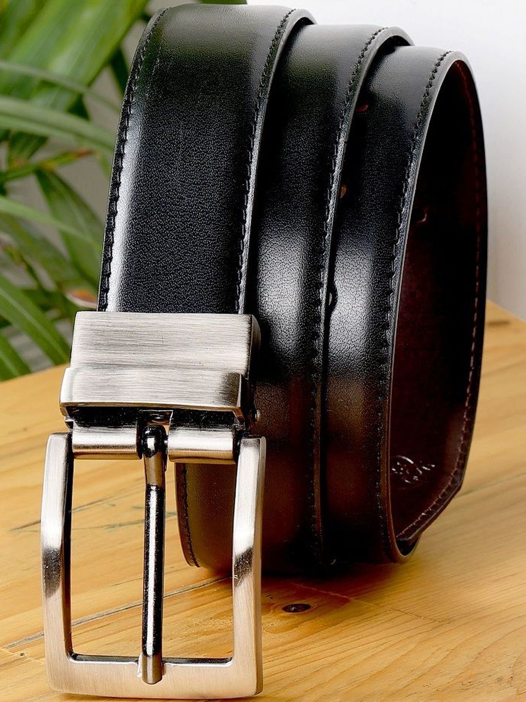 Roadster Men Textured Leather Reversible Belt-picture-32