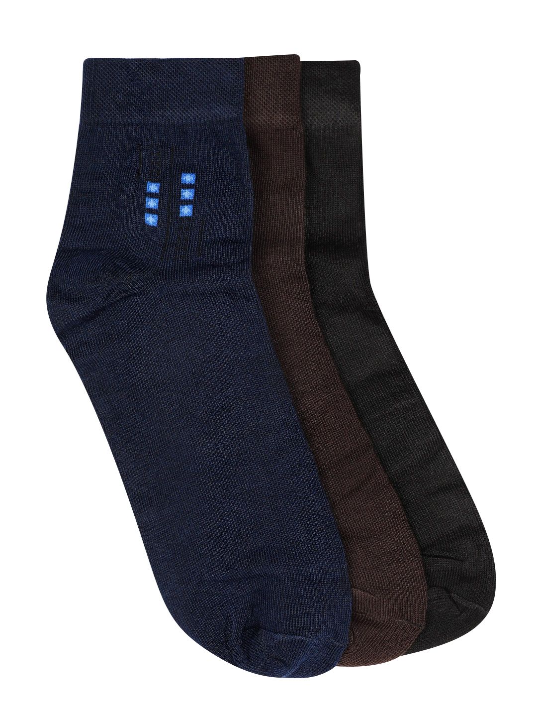 Teakwood Leathers Men Pack Of 3 Pure Cotton Above Ankle Length Socks-picture-20