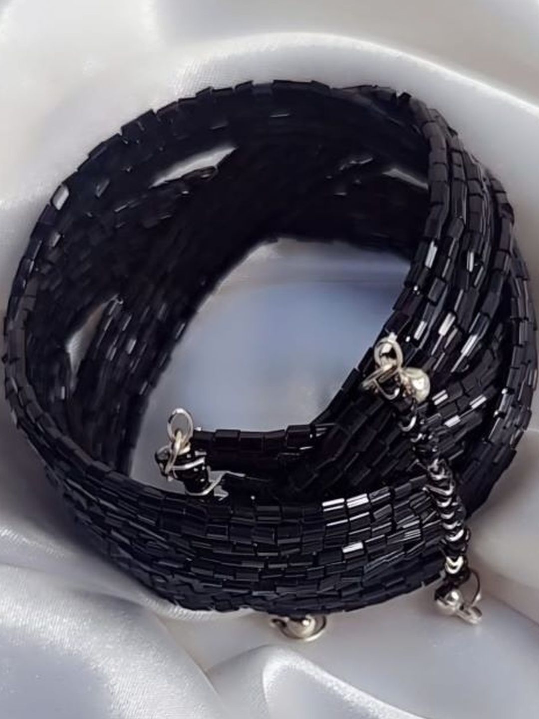 Piu Jewels Artificial Beaded Cuff Bracelet-picture-12