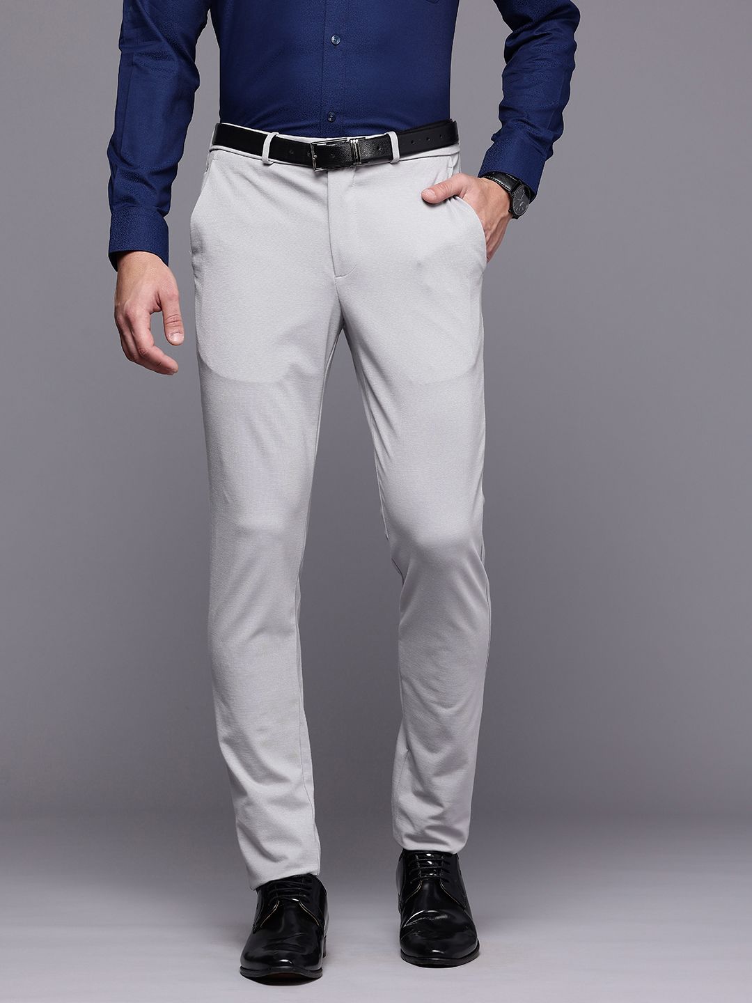 Louis Philippe Men Slim Fit Formal Trousers-picture-34