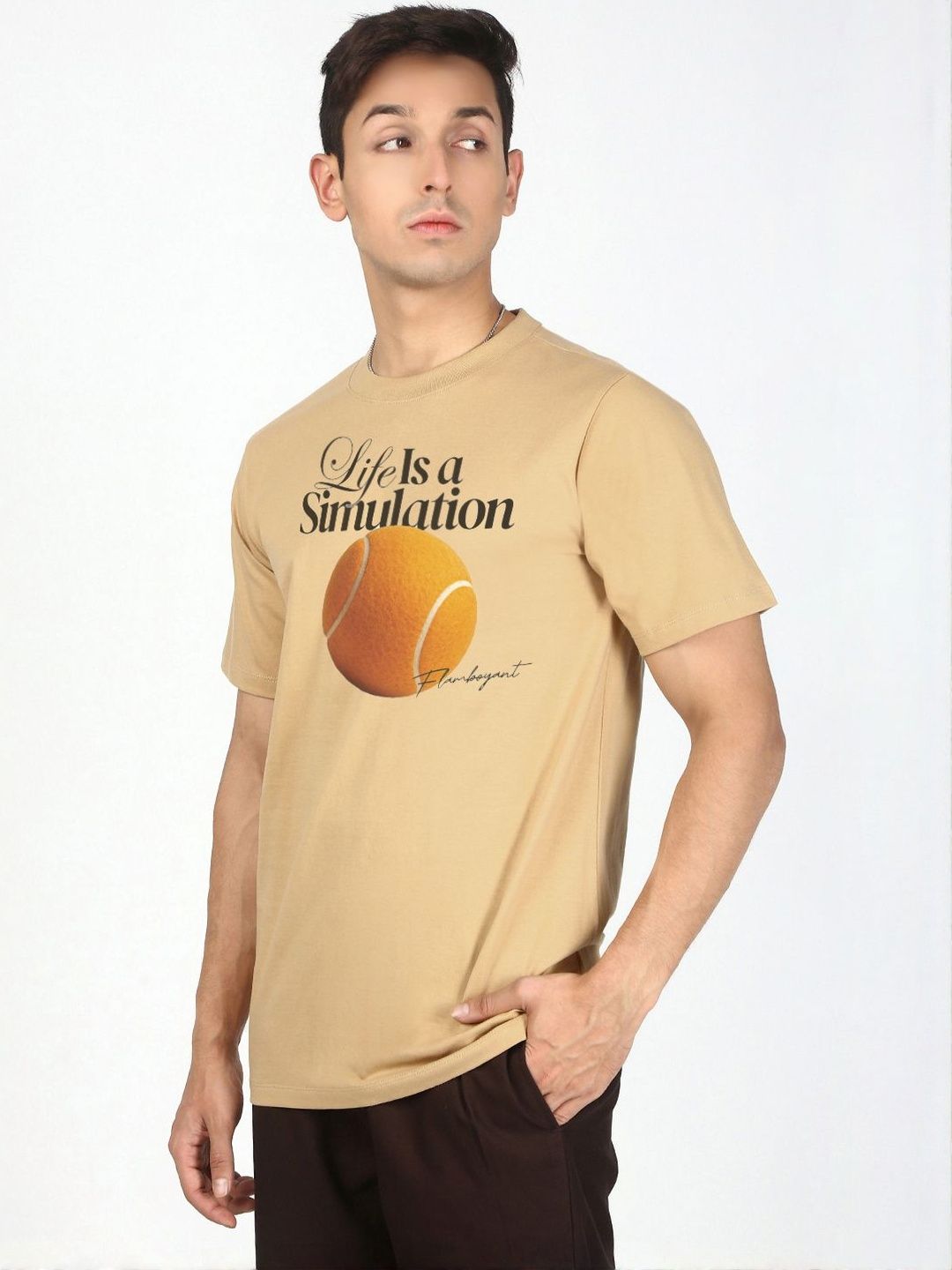 Bene Kleed Men Graphic Printed Round Neck Pure Cotton T-shirt-picture-10