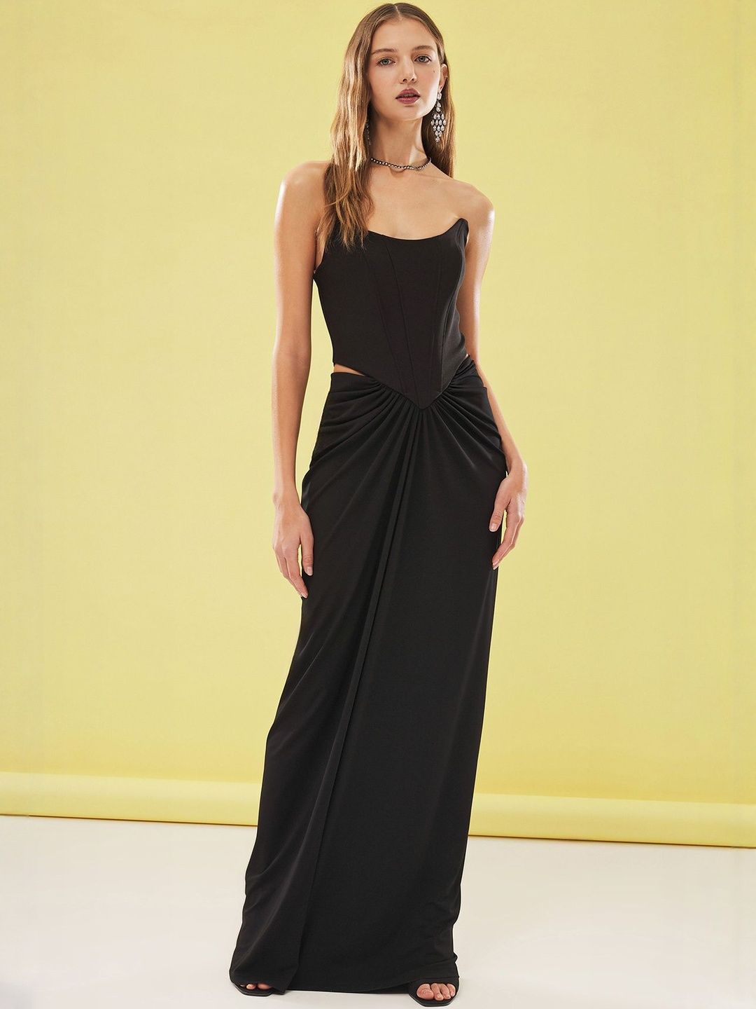Trendyol Women Shoulder Straps Corset Maxi Dress-image-21