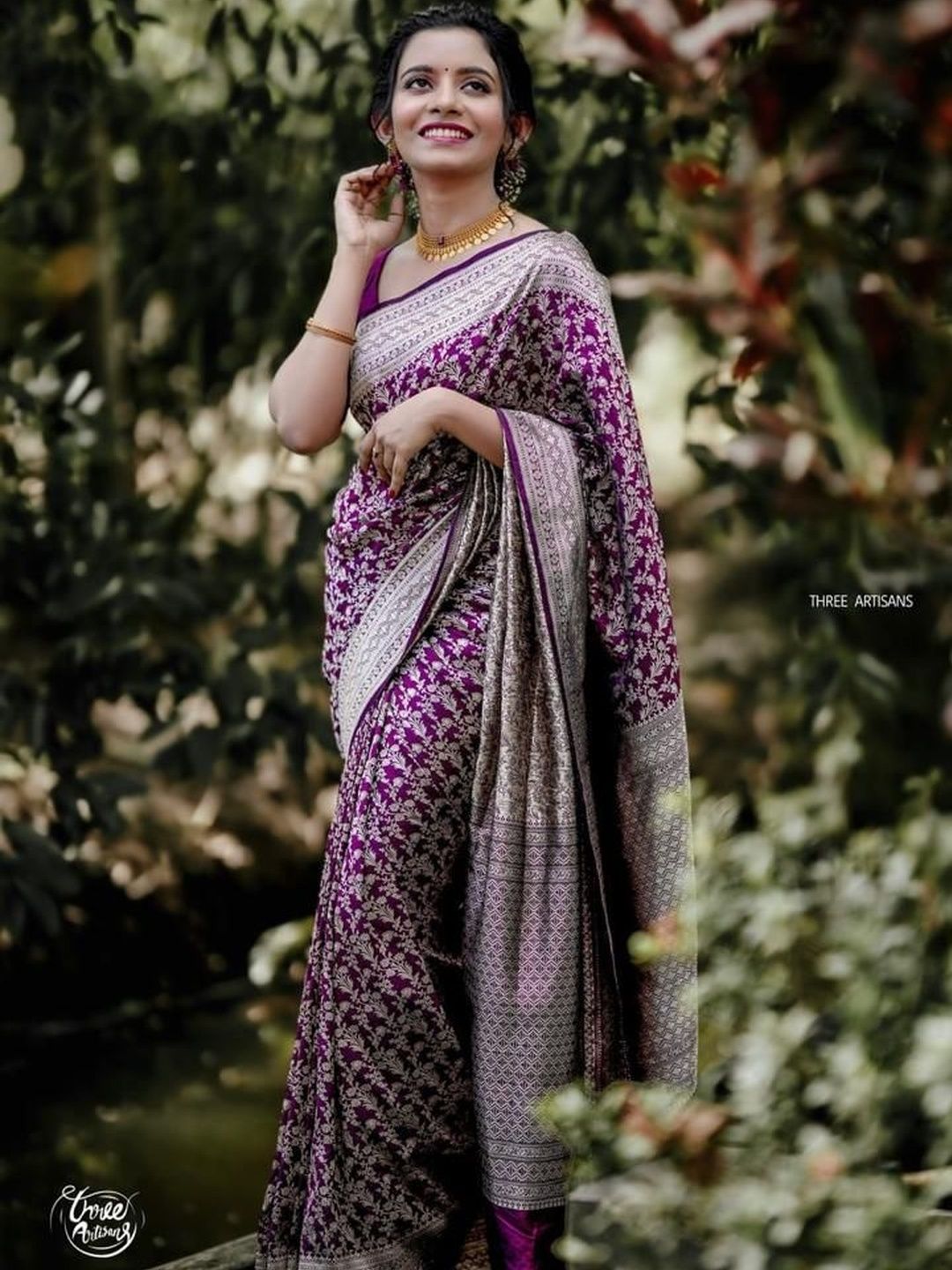 CANIZZARO Woven Design Zari Banarasi Saree-image-30