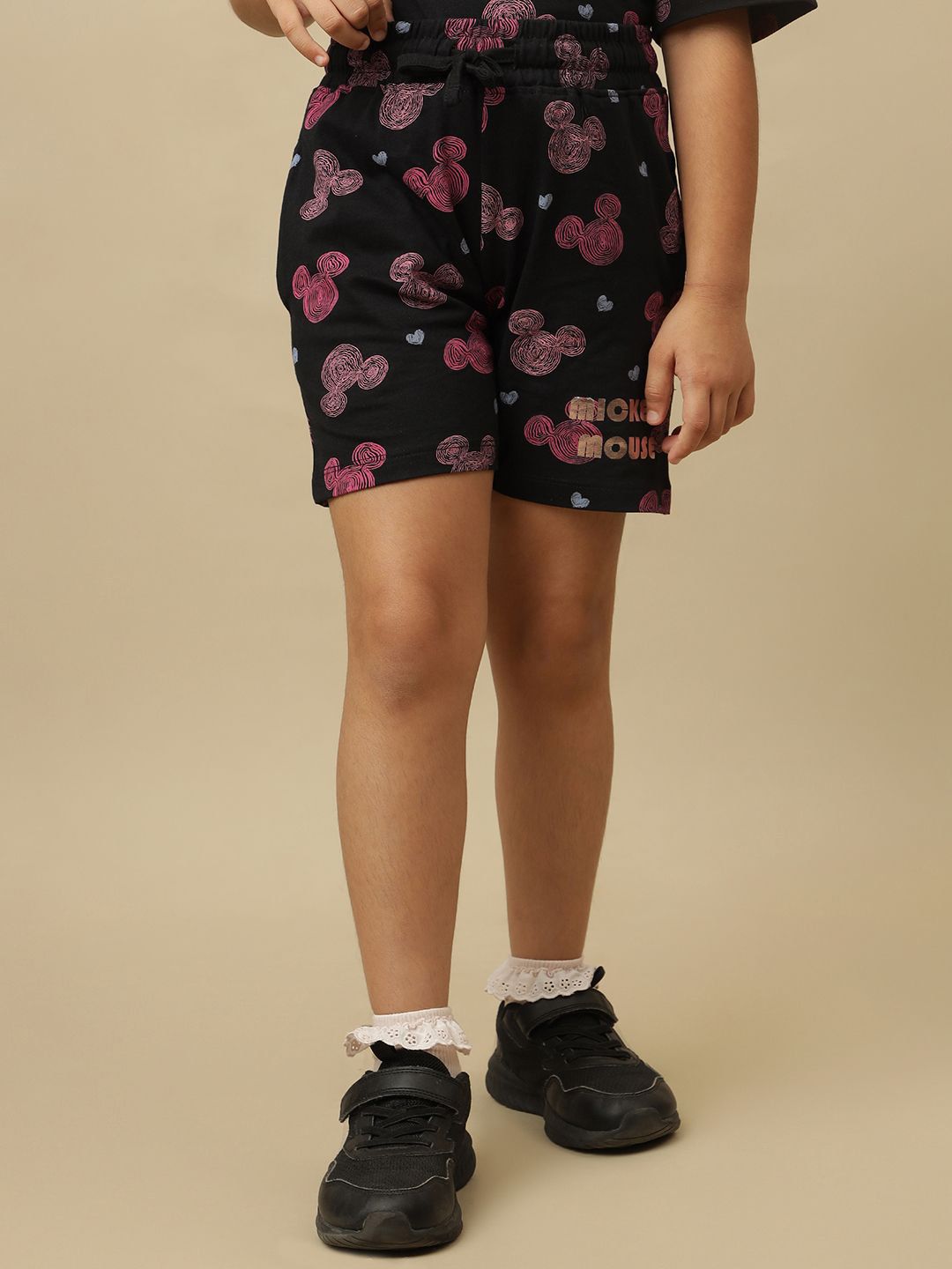 Kids Ville Girls Mickey & Friends Printed Shorts-picture-28