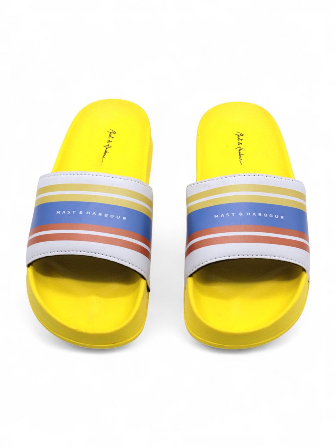 Mast & Harbour Striped Comfortable Sliders-picture-23