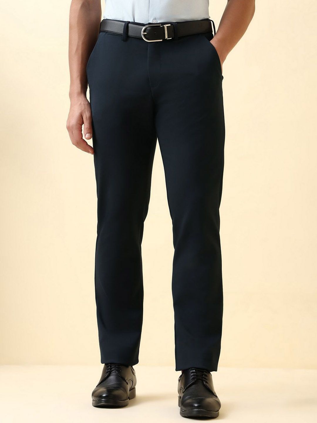 Allen Solly Men Regular Fit Mid-Rise Formal Trousers-picture-24