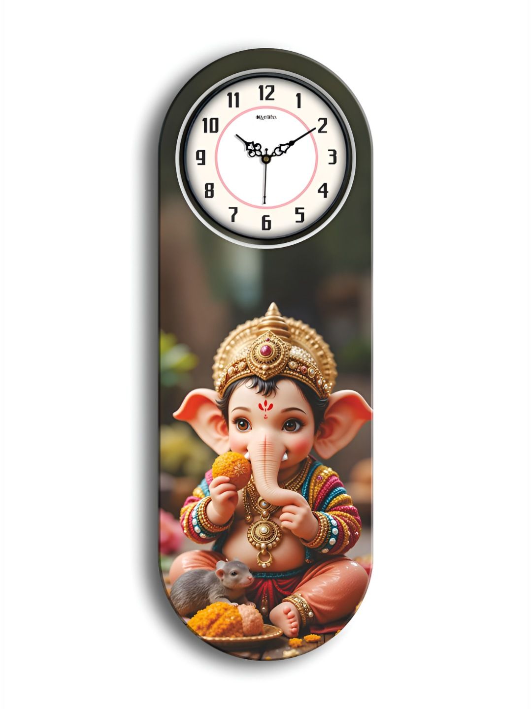 OLIVE TREE Grey & Pink Wooden Analogue Wall Clock-picture-39