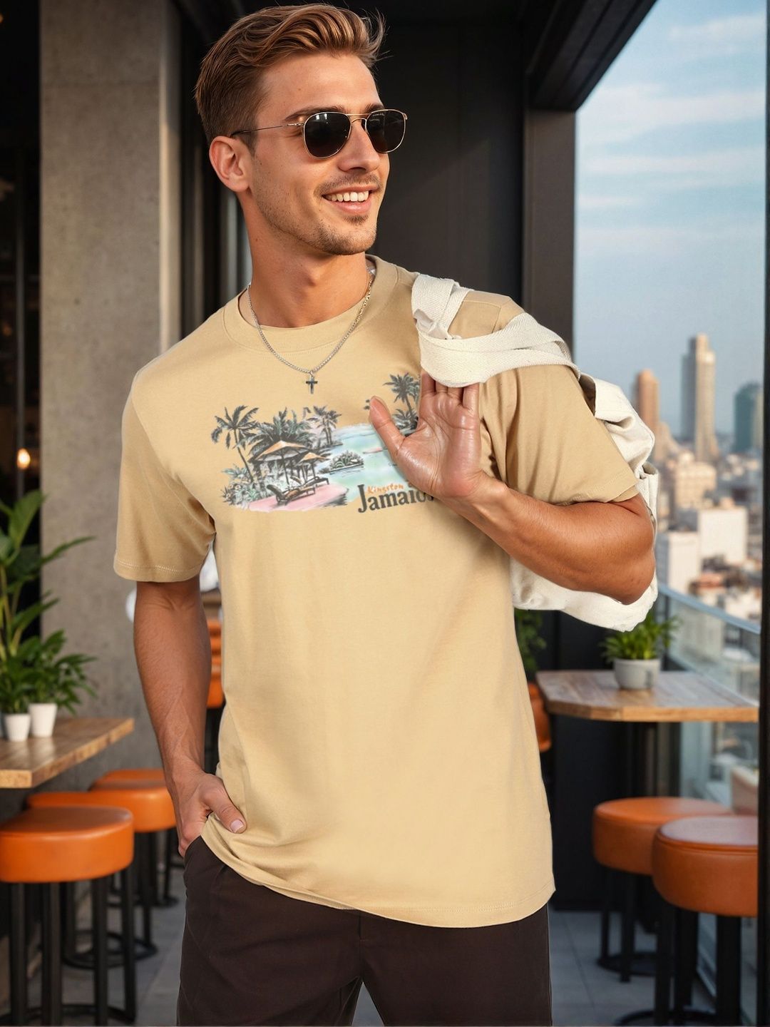 Bene Kleed Graphic Printed Round Neck Pure Cotton Regular Fit T-shirt-picture-26