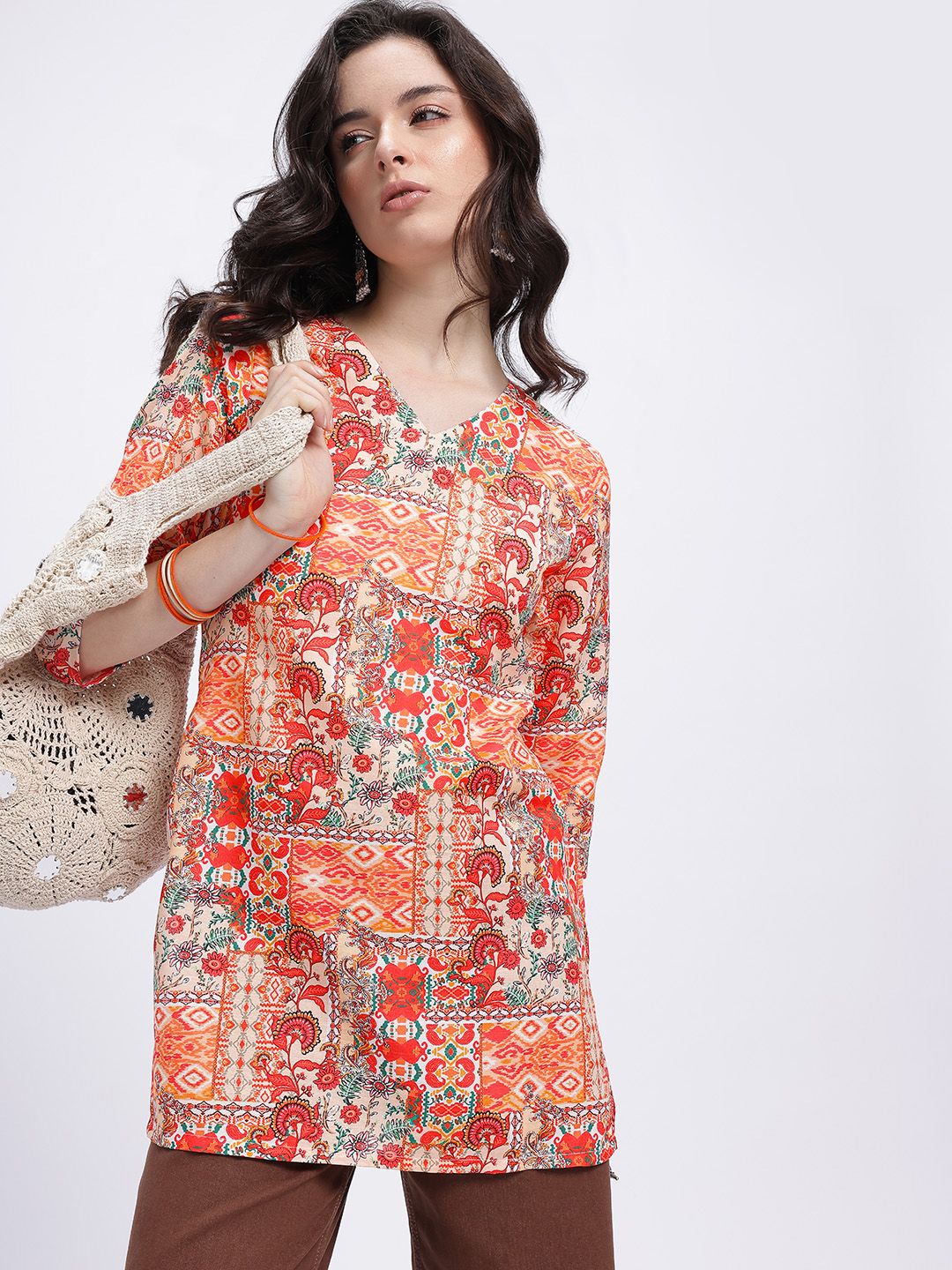 Anouk Rustic Printed Short Kurti-picture-11