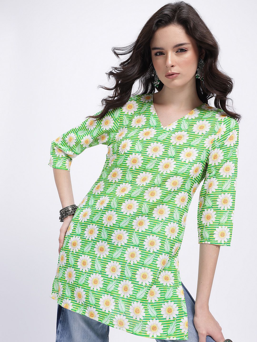 Anouk Rustic Floral Print Short Kurti-picture-35