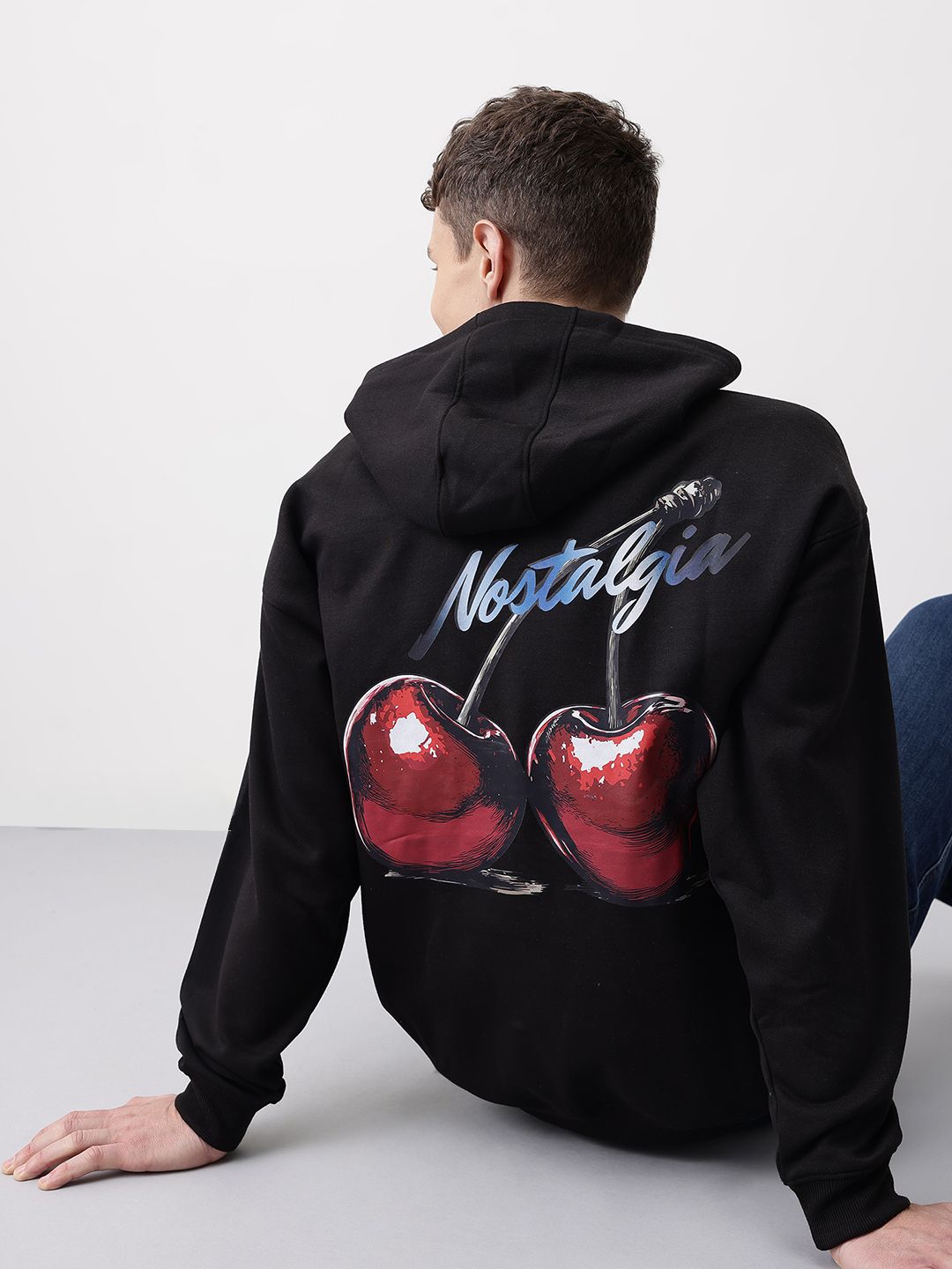 Mast & Harbour Conversational Printed Drop Shoulder Hooded Sweatshirt-picture-22
