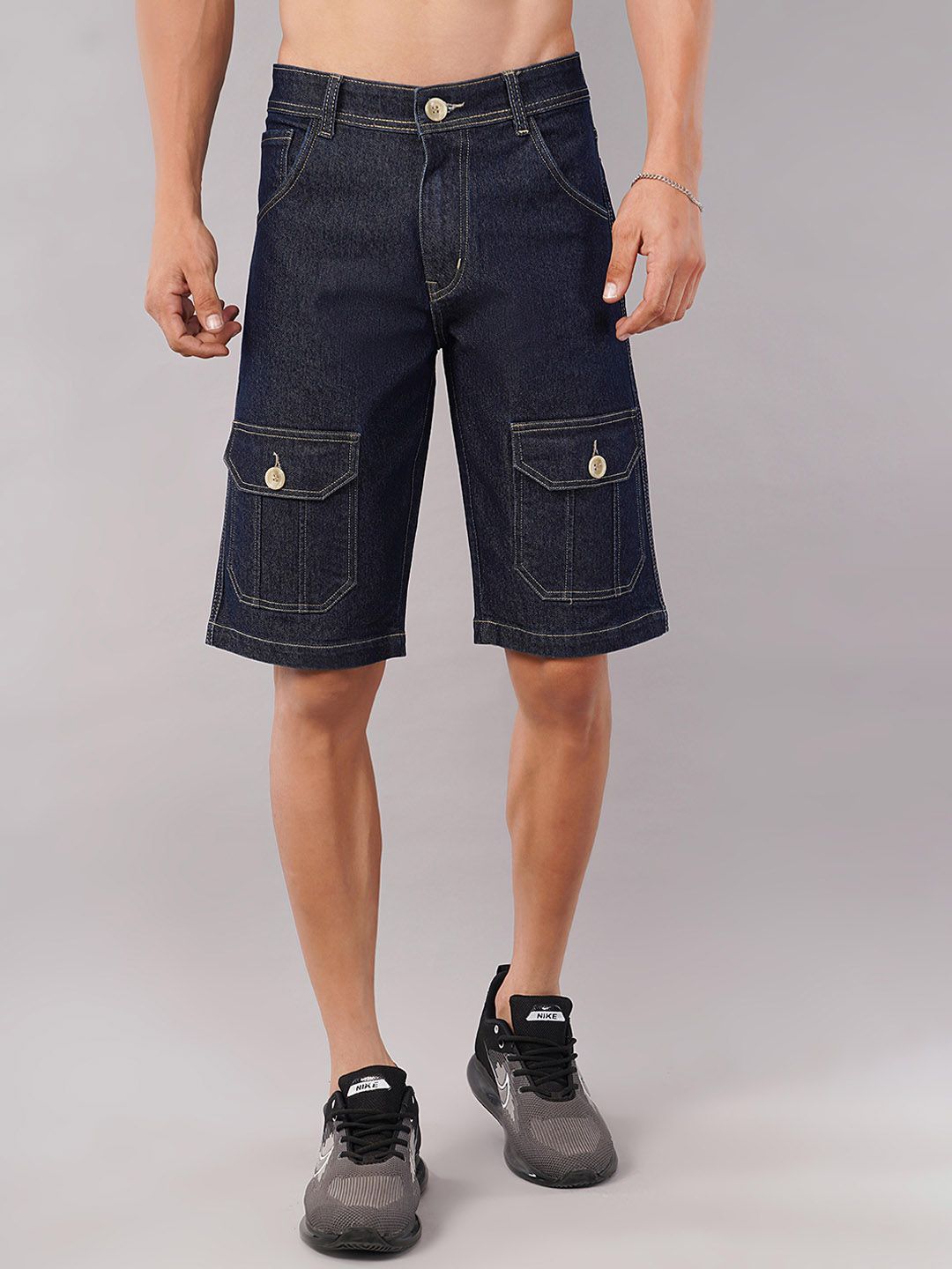 NIVASU Men Denim Cargo Shorts-picture-32
