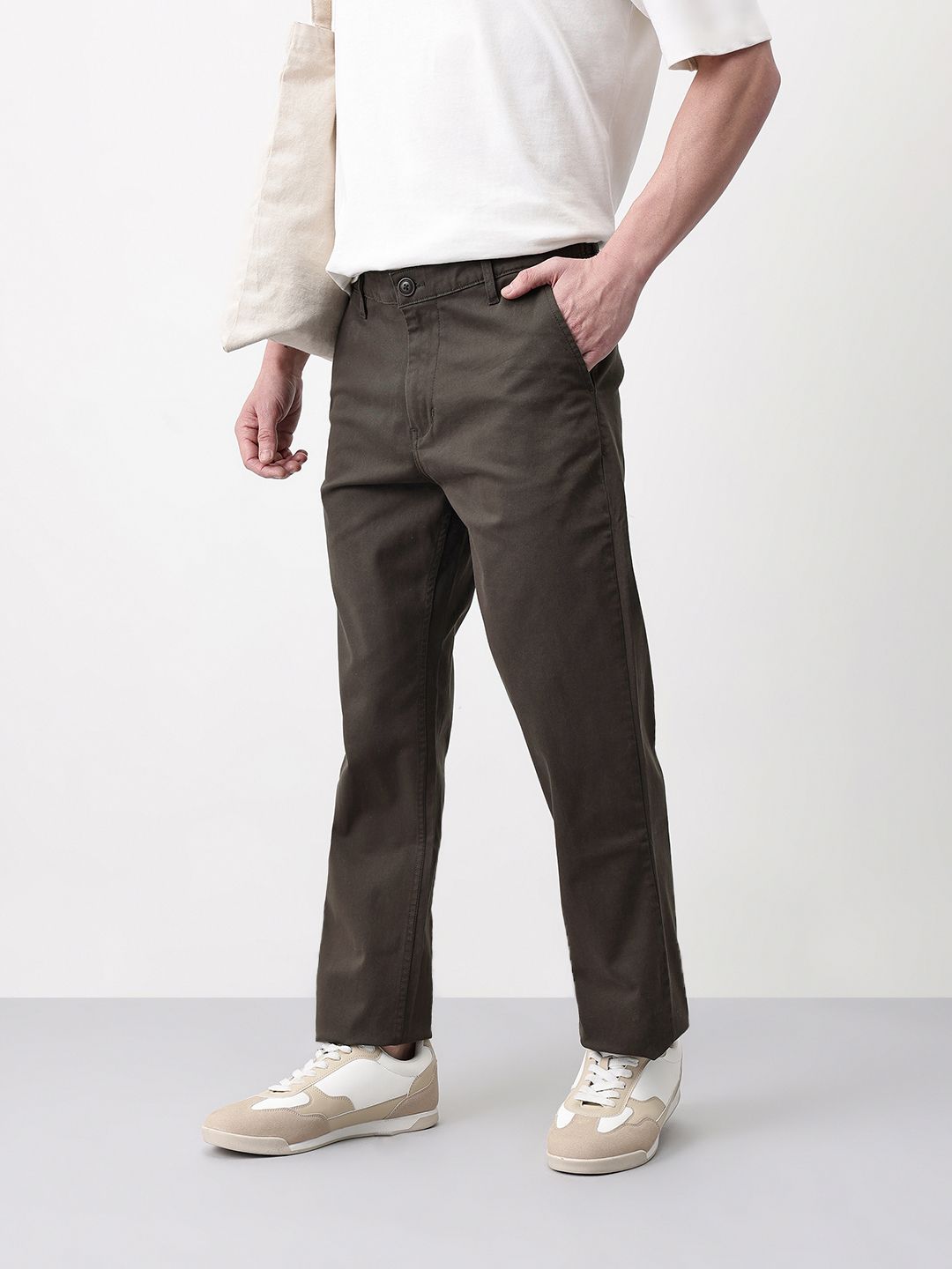 Mast & Harbour Men Mid-Rise Regular Fit Chinos-picture-44