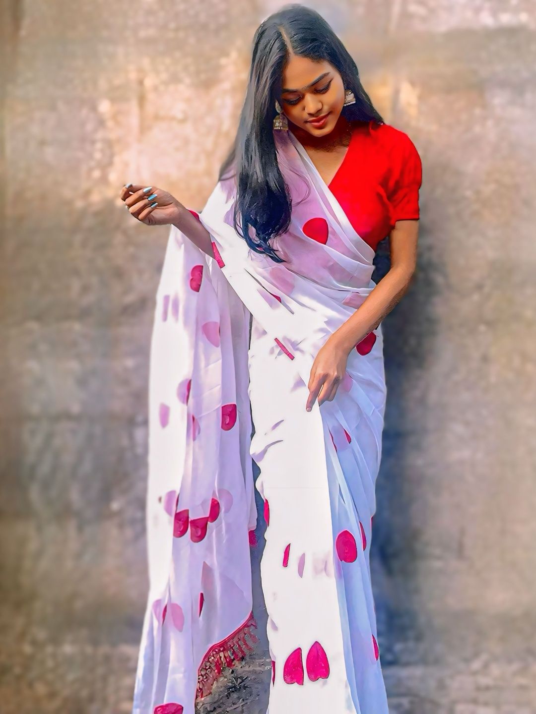 Moda Rapido Embroidered Poly Chiffon Designer Saree-picture-35