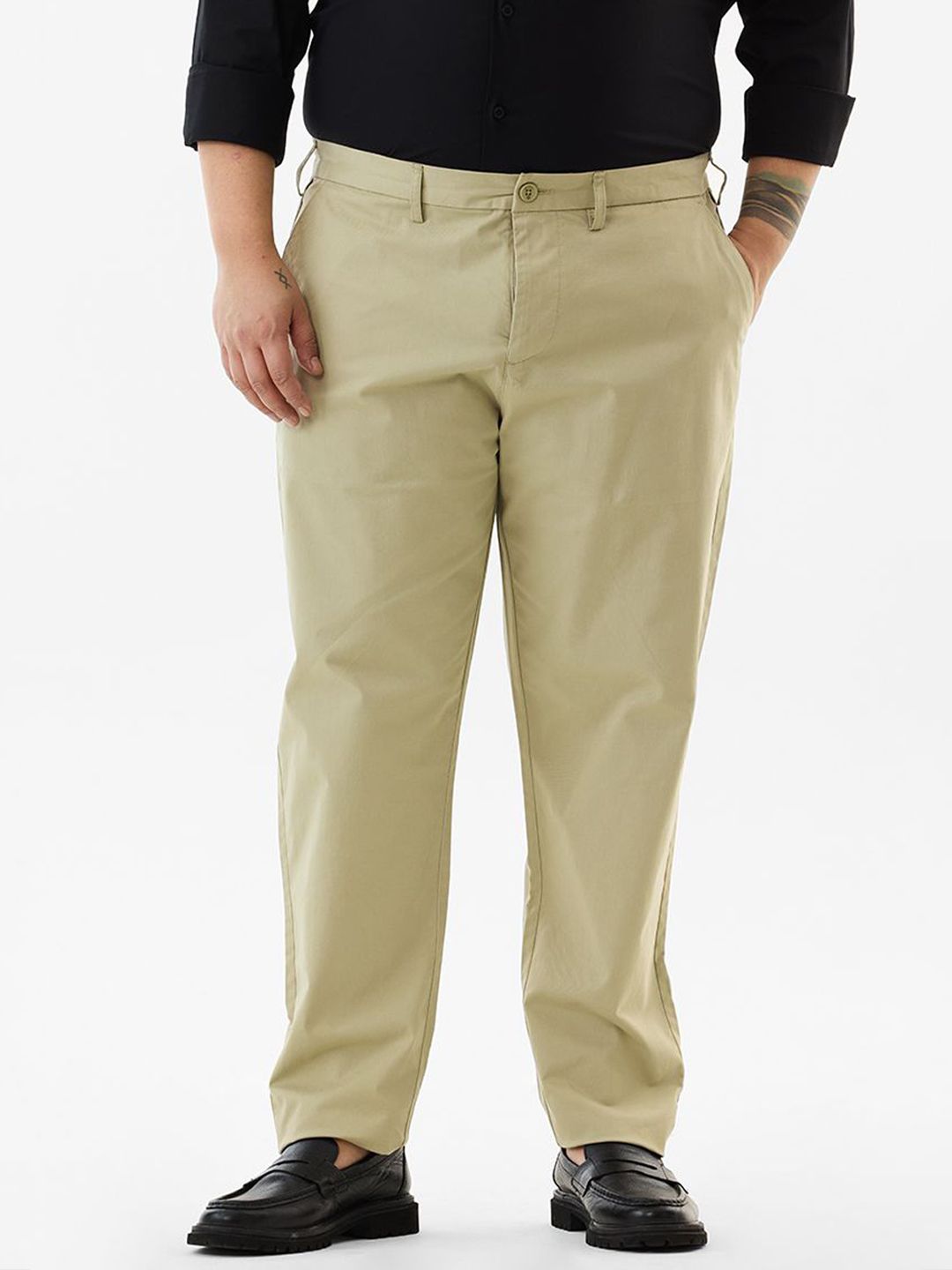 Snitch Men Plus Size Mid-Rise Regular Fit Trousers-picture-11