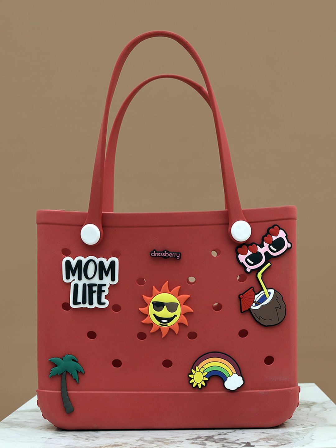 DressBerry PU Oversized Shopper Shoulder Bag with Applique-picture-20