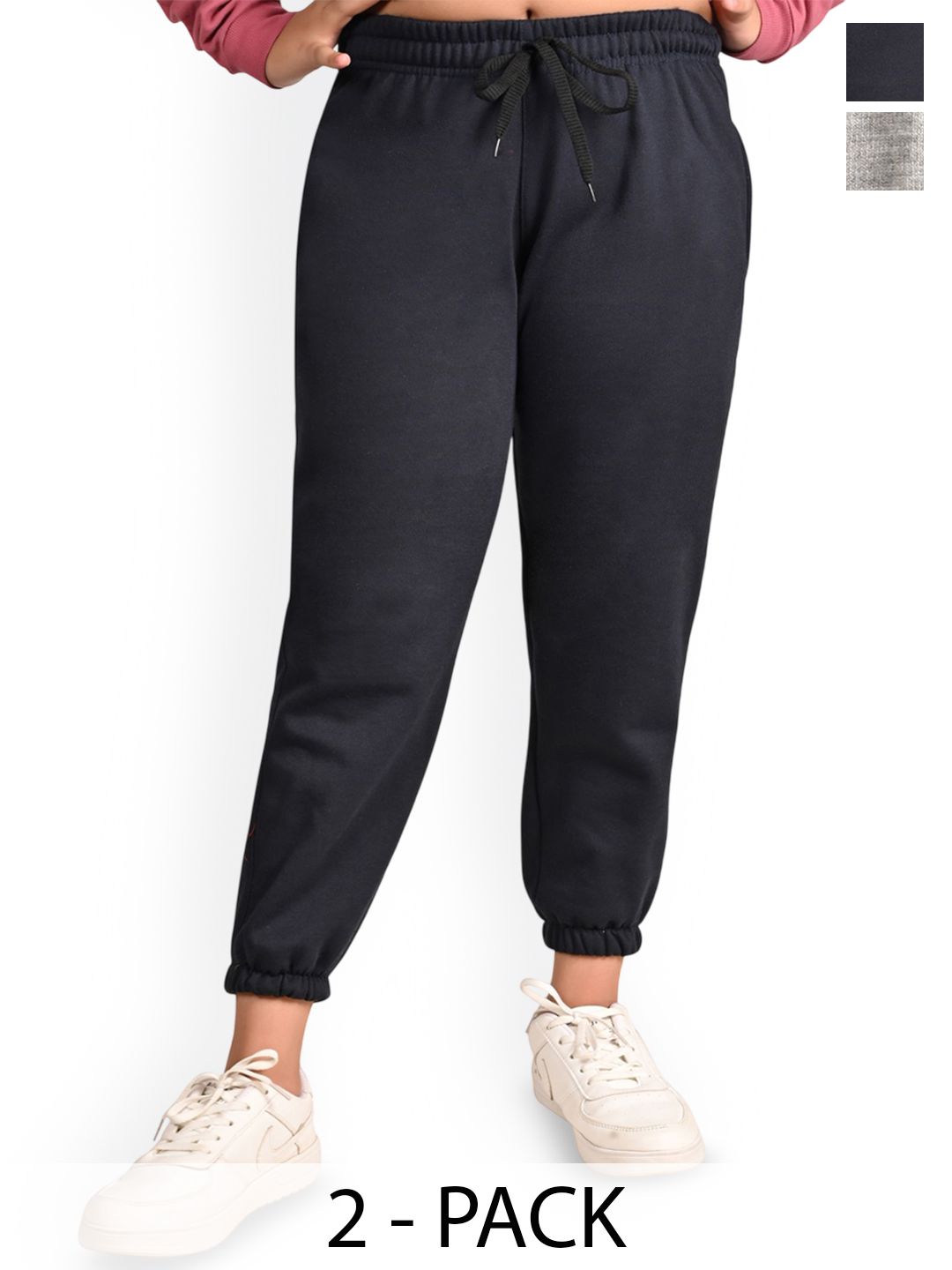 BAESD Girls Pack Of 2 Mid-Rise Joggers-picture-47