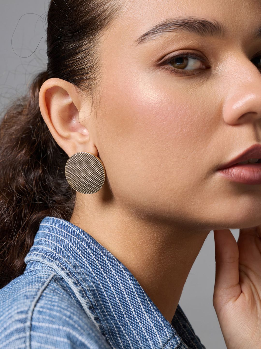 Kushal's Fashion Jewellery Gold-Plated Zircon Studded Classic Studs-picture-21