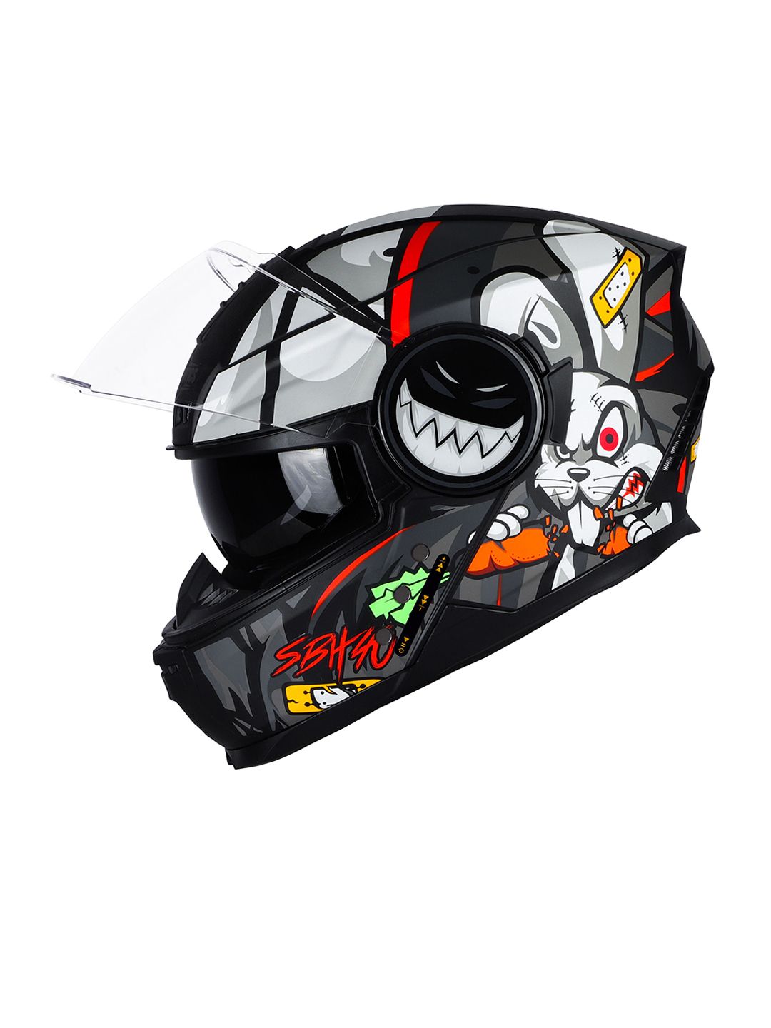 Steelbird SBH 40 Crazy Doe Bluetooth Full Face ISI Certified Motorbike Helmet-picture-46