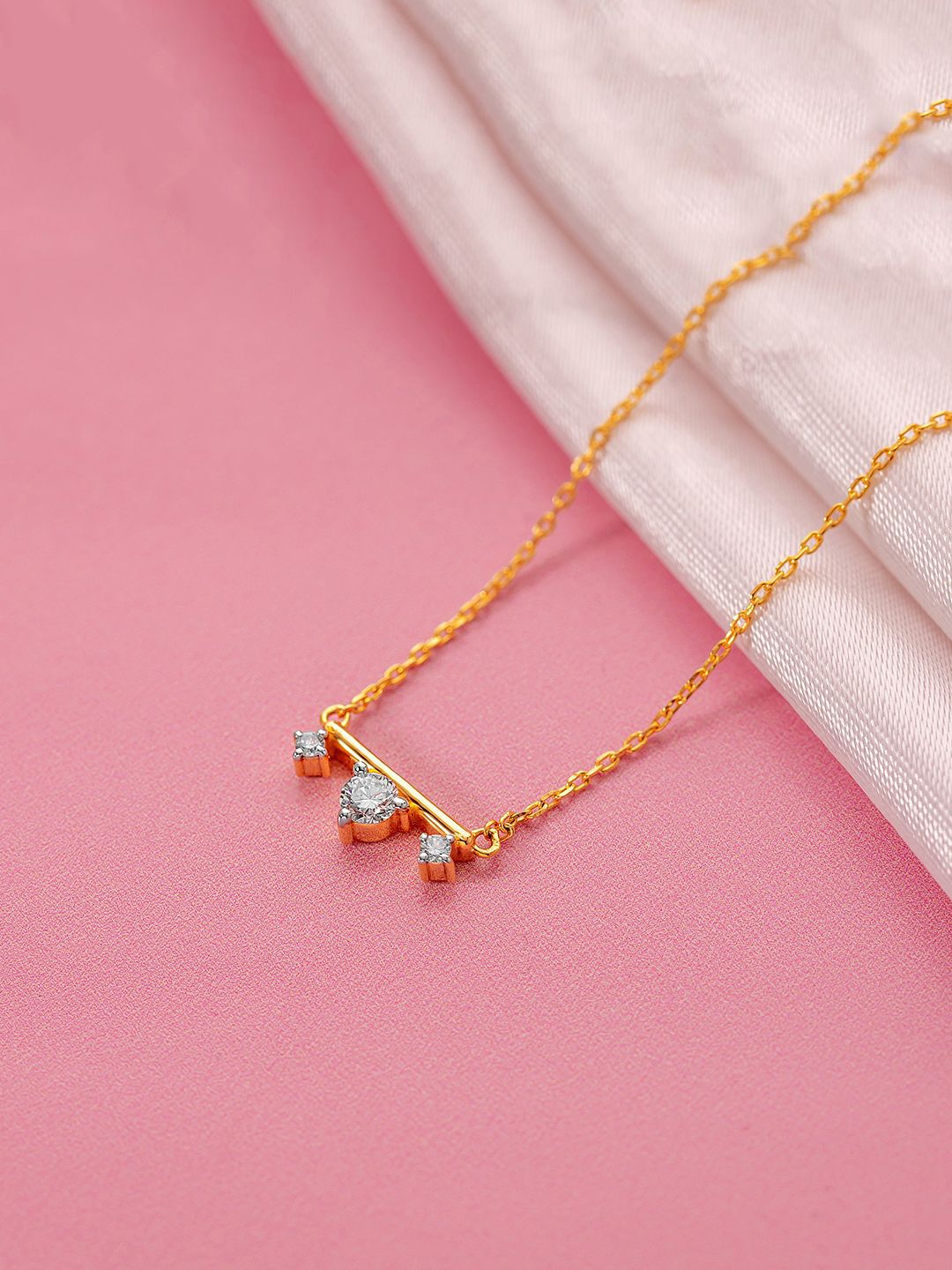 Studio Voylla Women 925 Sterling Silver Necklaces With 0.2 Carat Lab-Grown Diamond - 2.3 g-image-29