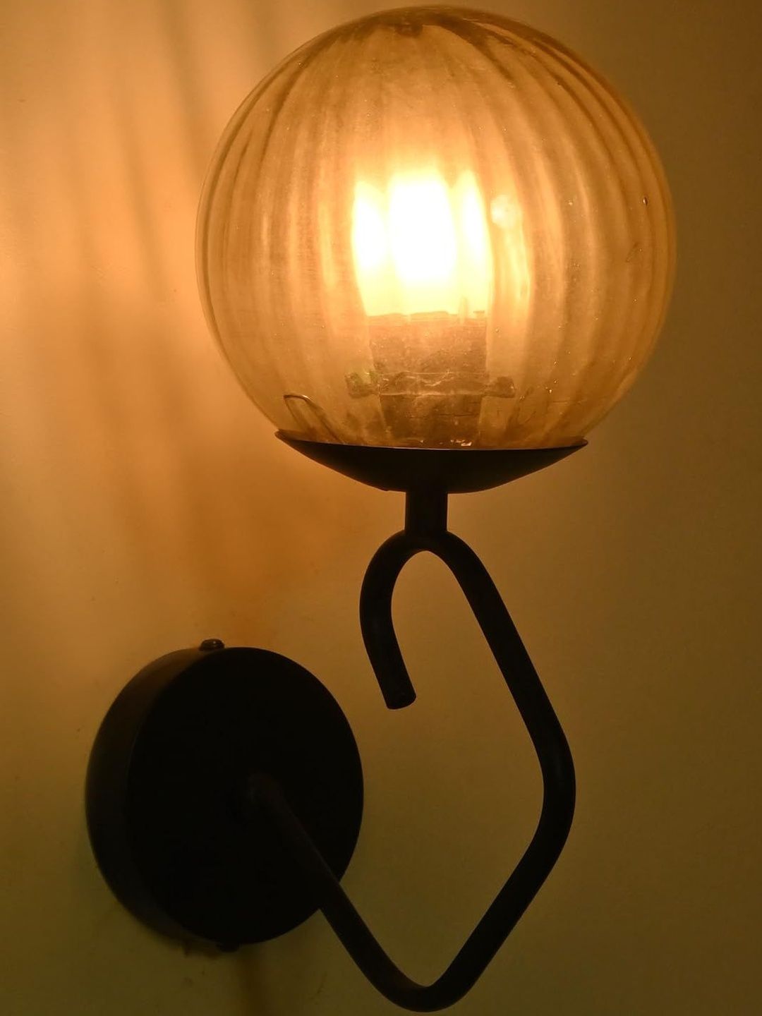 1ST TIME Gold-Toned Glass Contemporary Spherical Shaped Wall Lamp-picture-41