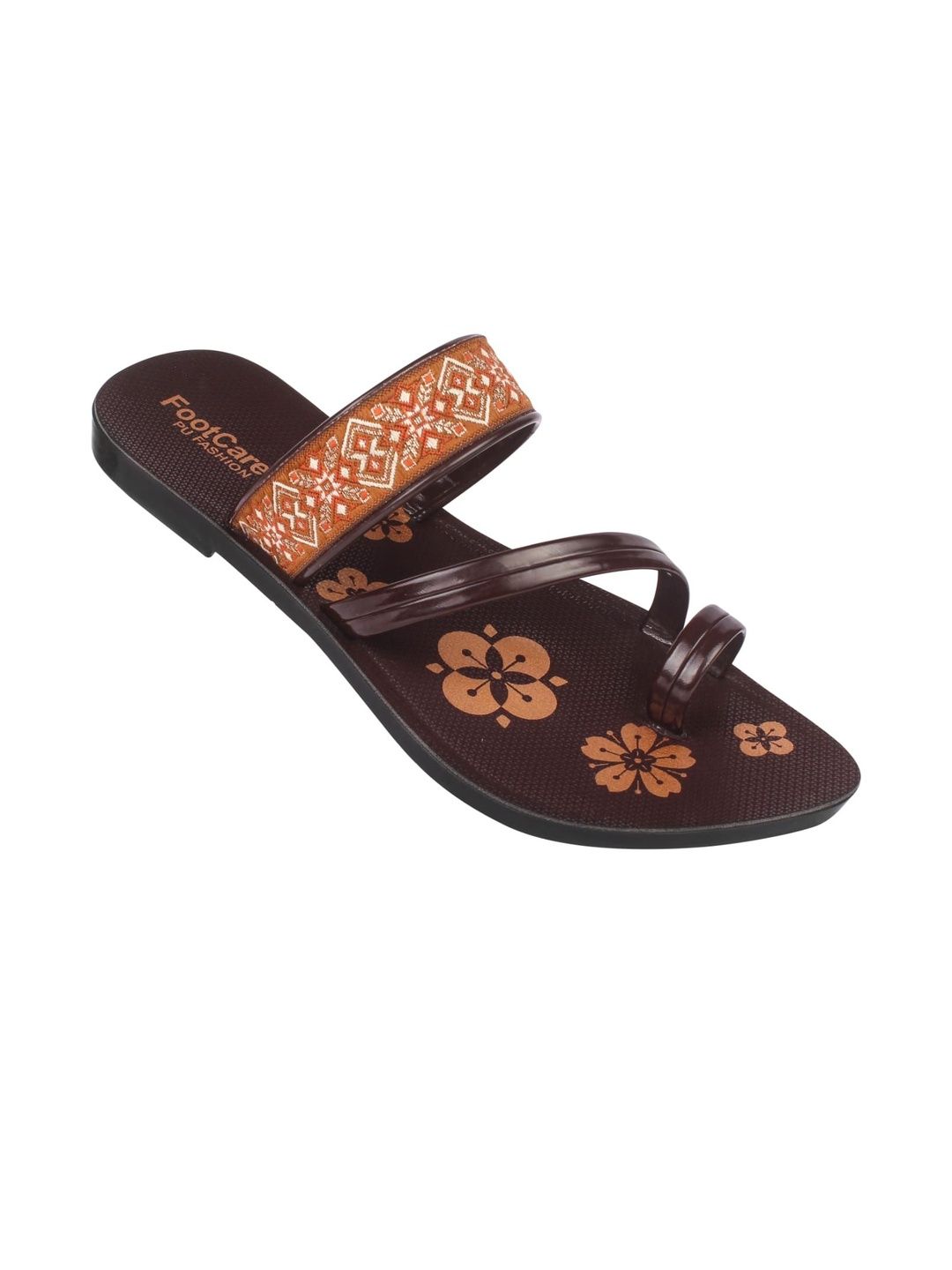FOOT CARE Women PU Printed One Toe Flats-image-25