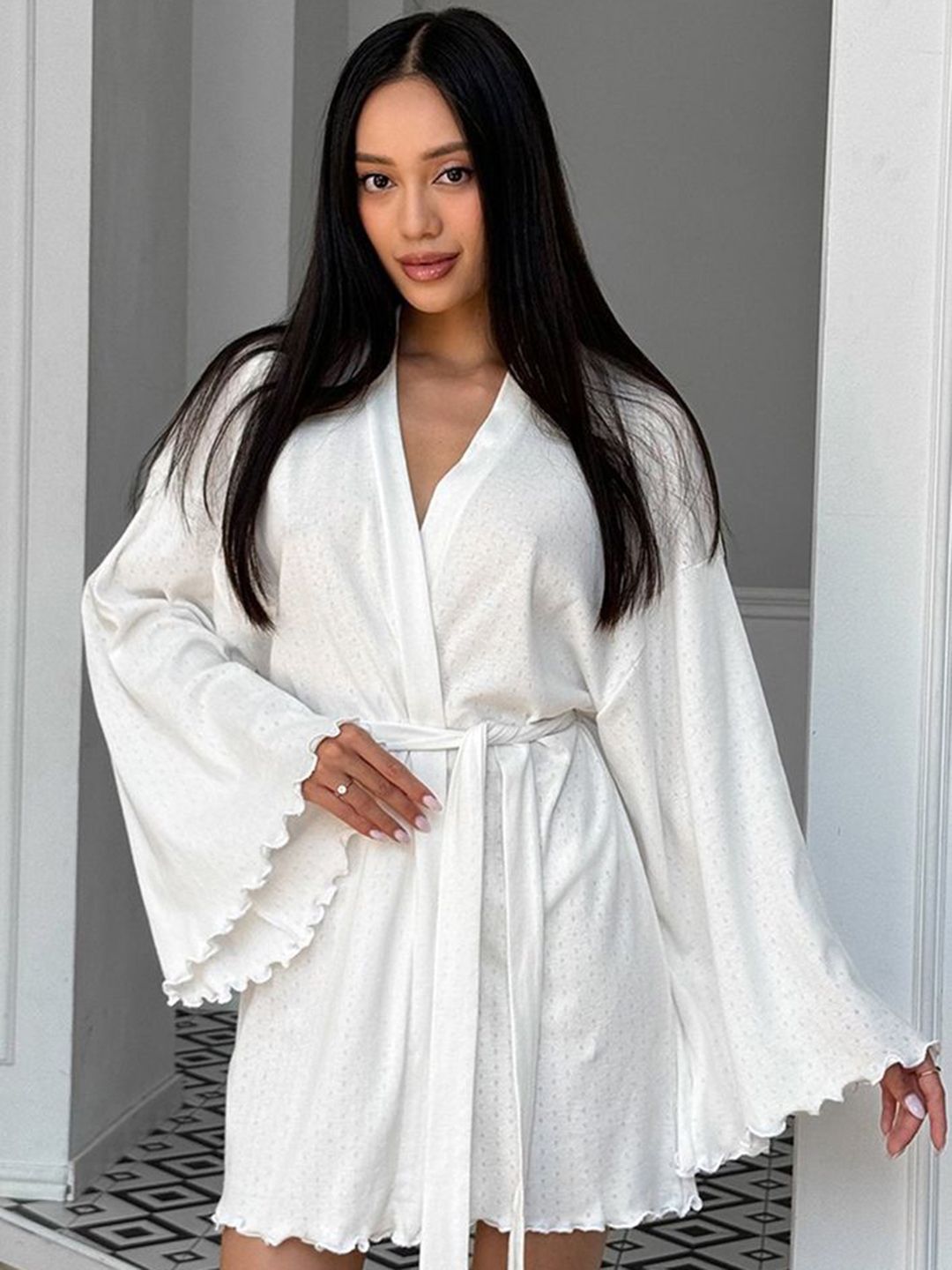 LULU & SKY Pointelle Knit Cami Top And Shorts-image-44