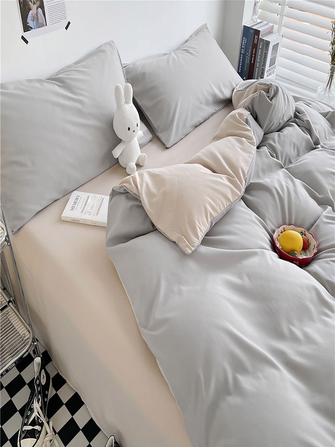 JC HOME 4 Piece Double Extra Large Regular Bedding Set-image-13